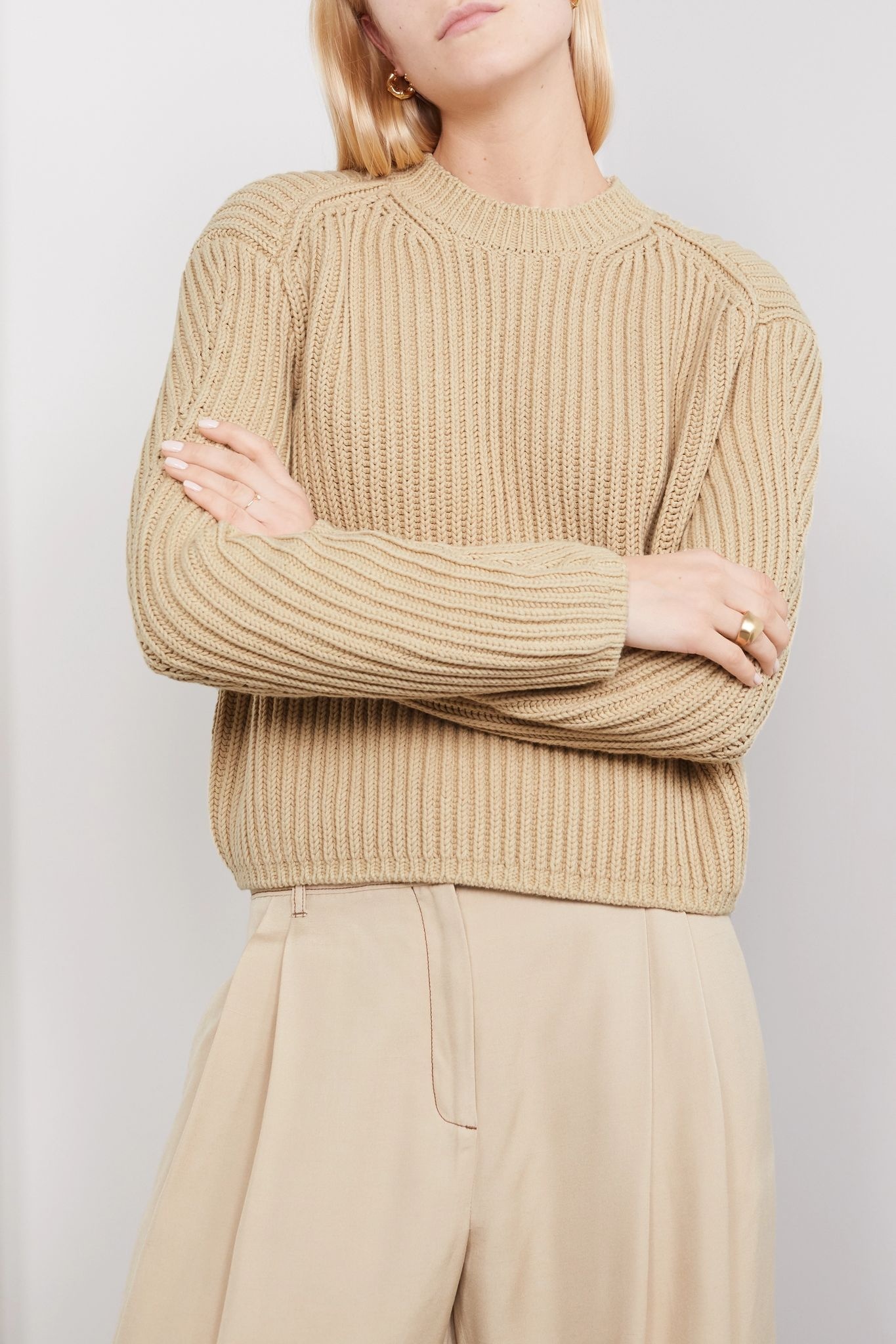 Ribbed cotton-blend sweater  - 3