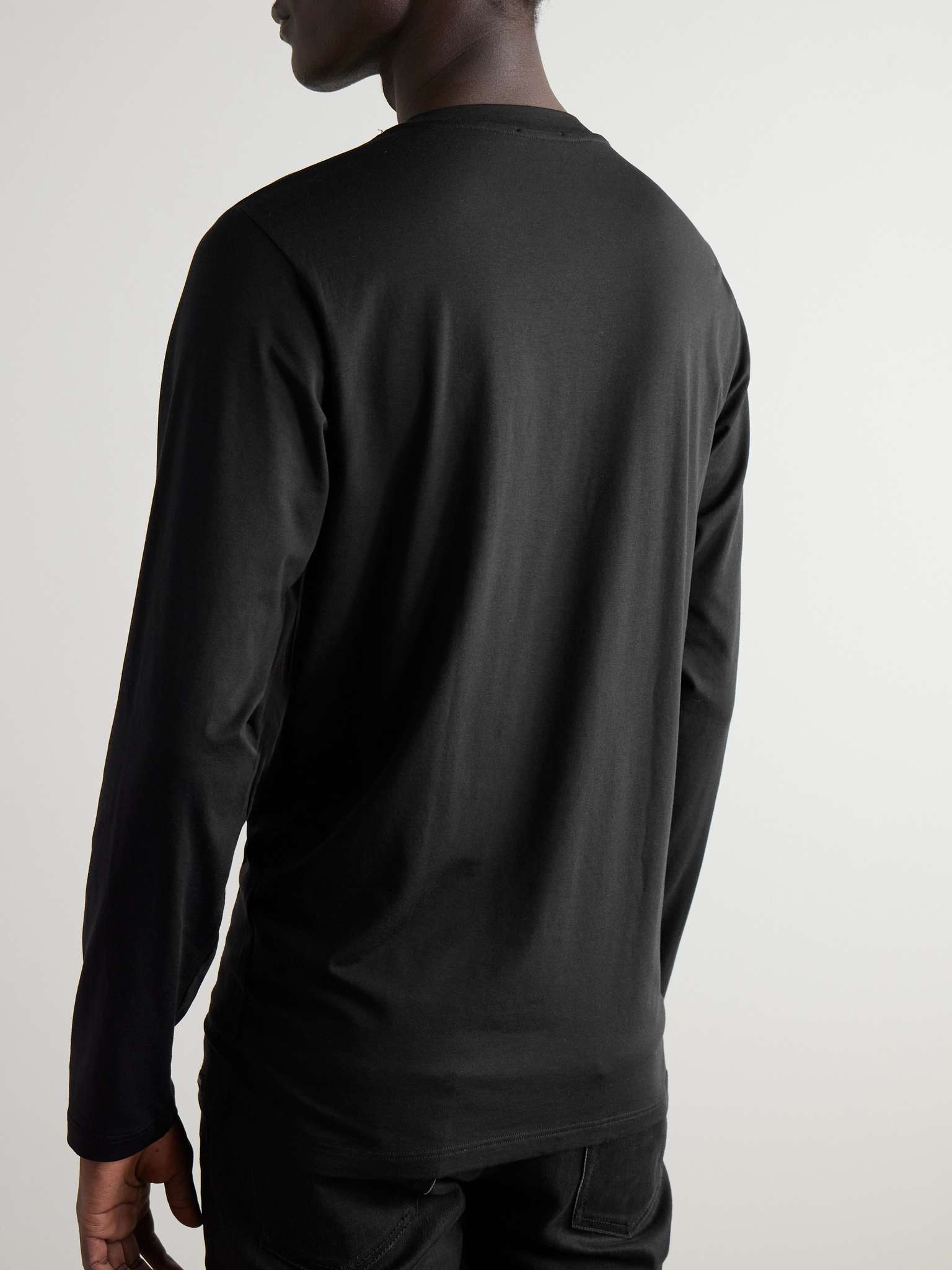 Slim-Fit Stretch Cotton and Modal-Blend Jersey T-Shirt - 4