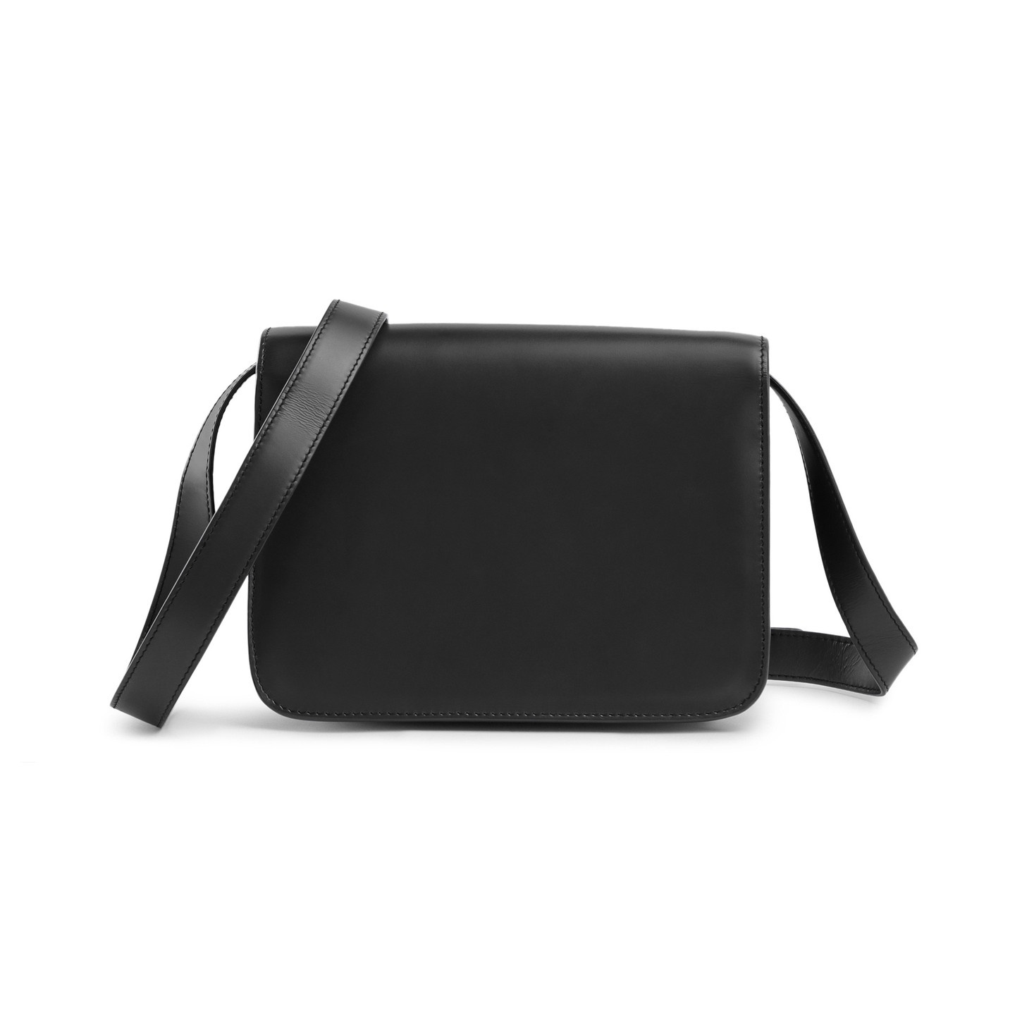 Black leather crossbody bag - 5