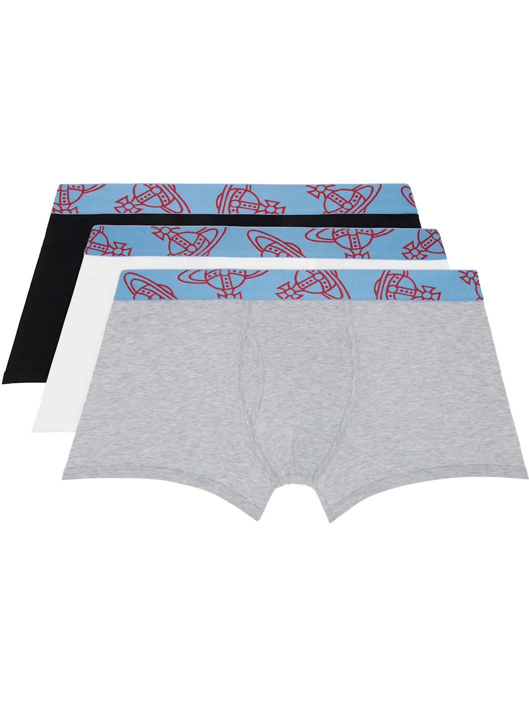 Three-Pack Multicolor Cotton Boxer Briefs - 1