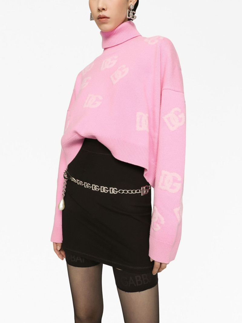 DG-logo cropped cashmere jumper 5