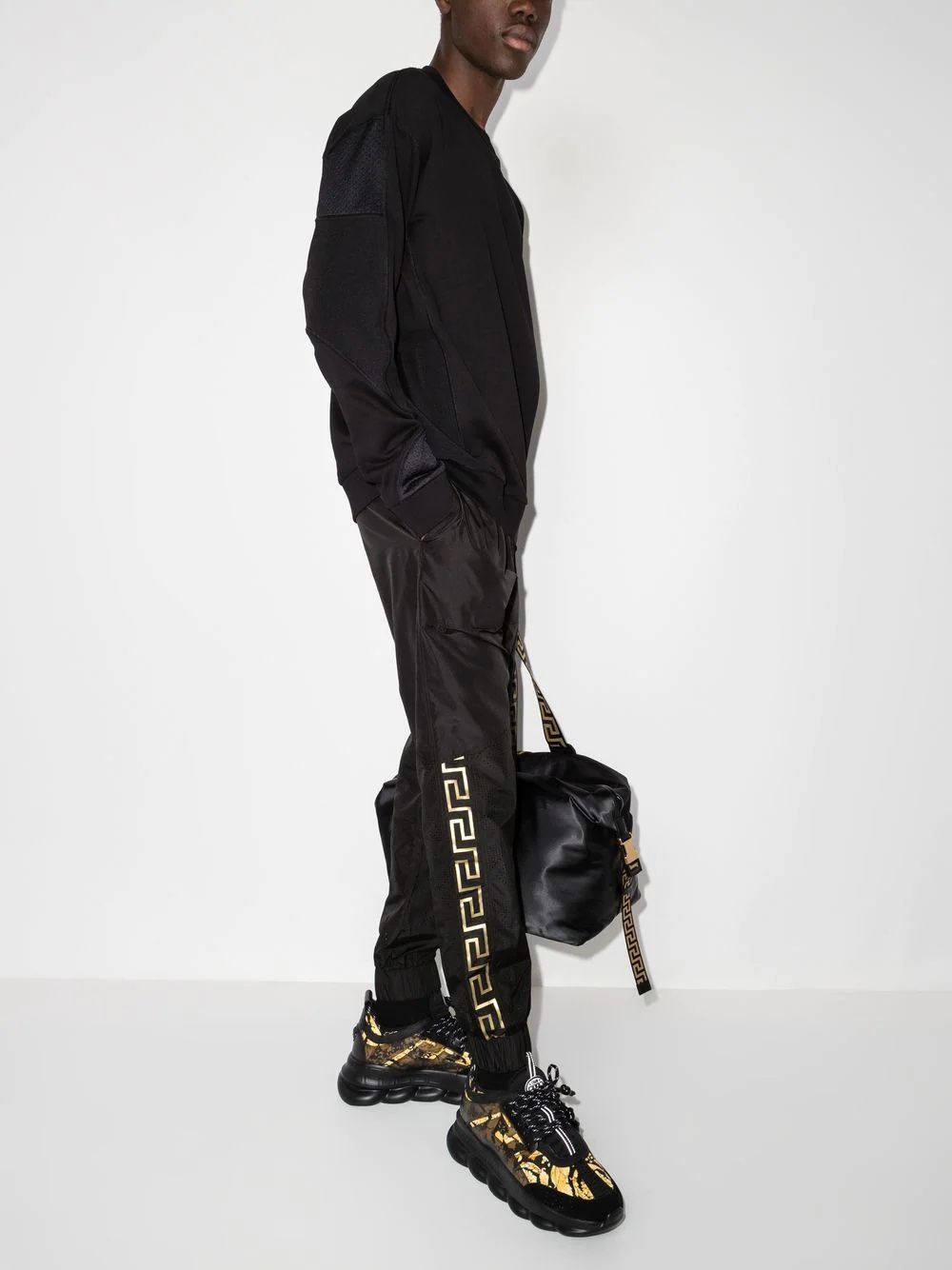 Greca-detail track pants - 2