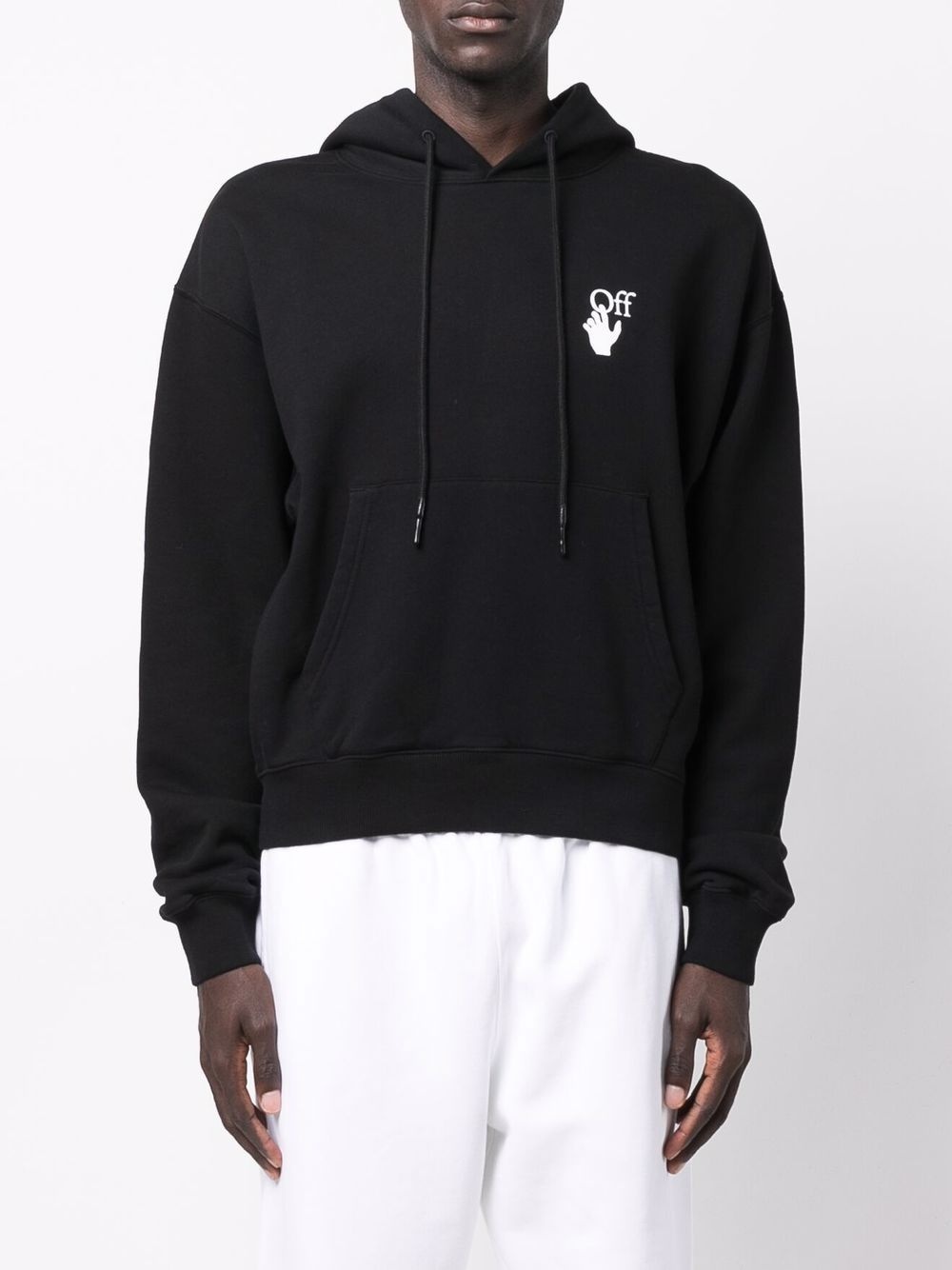 logo-print drawstring hoodie - 3