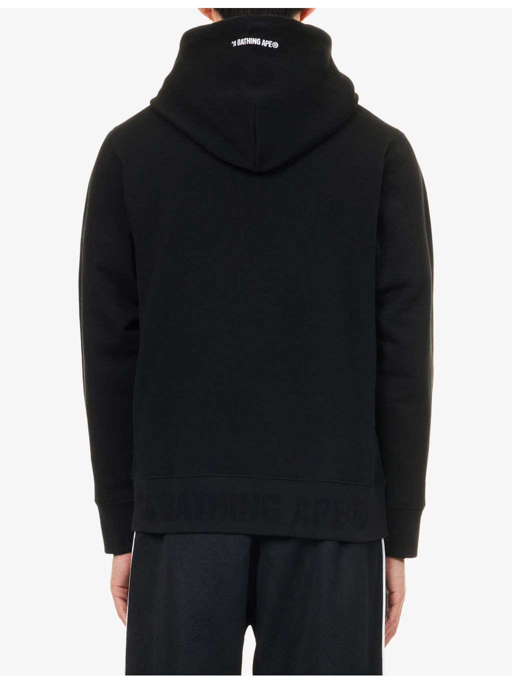 One Point Logo-Patch Cotton Hoody - 4