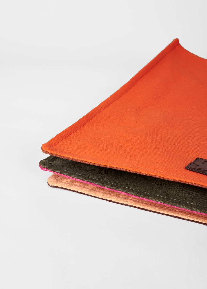 Orange Cotton Concertina Tote Bag 5