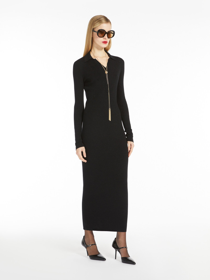 Max Mara FRAIS Fitted dress in wool and lurex outlook