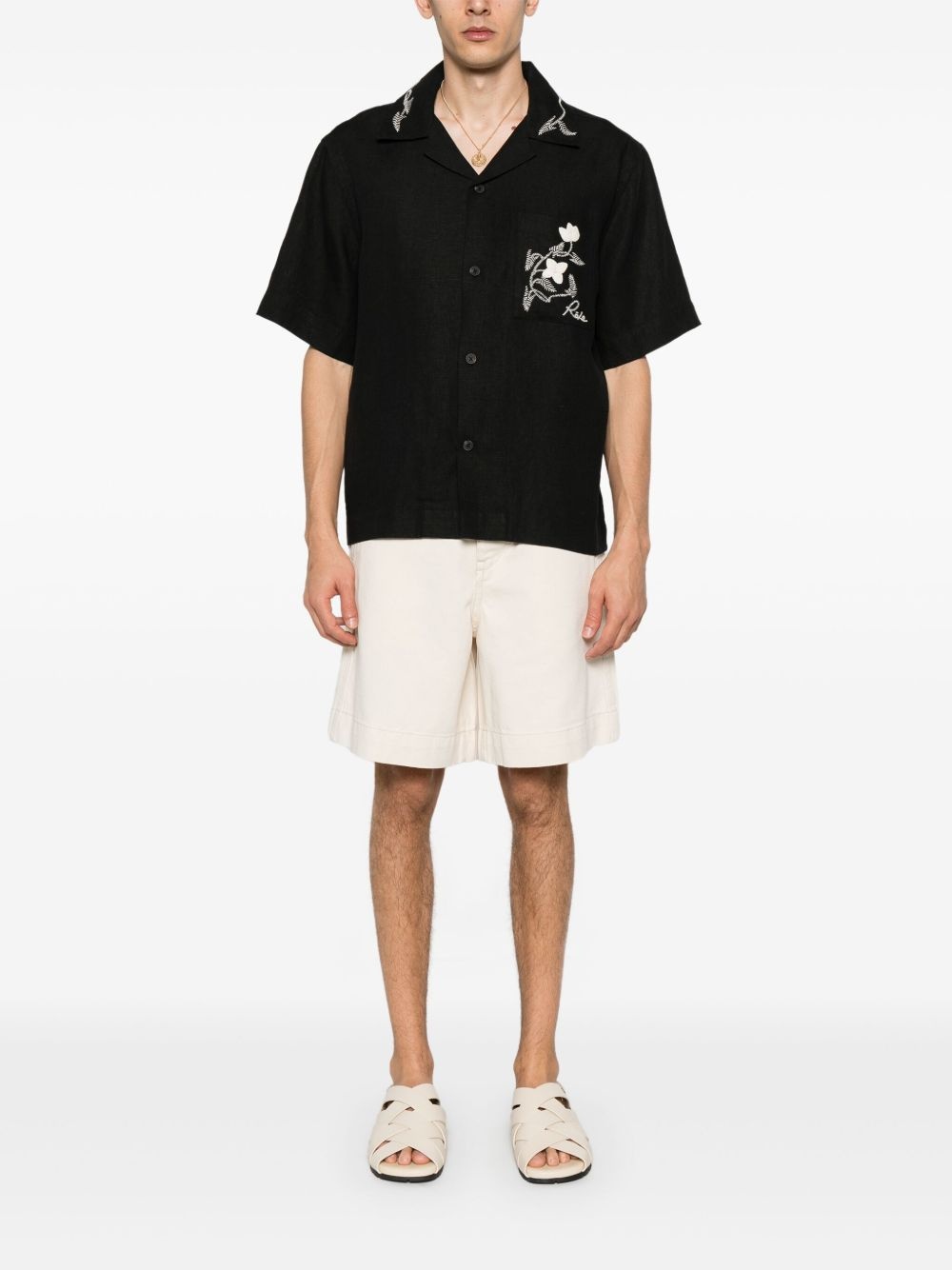floral-embroidered shirt - 2