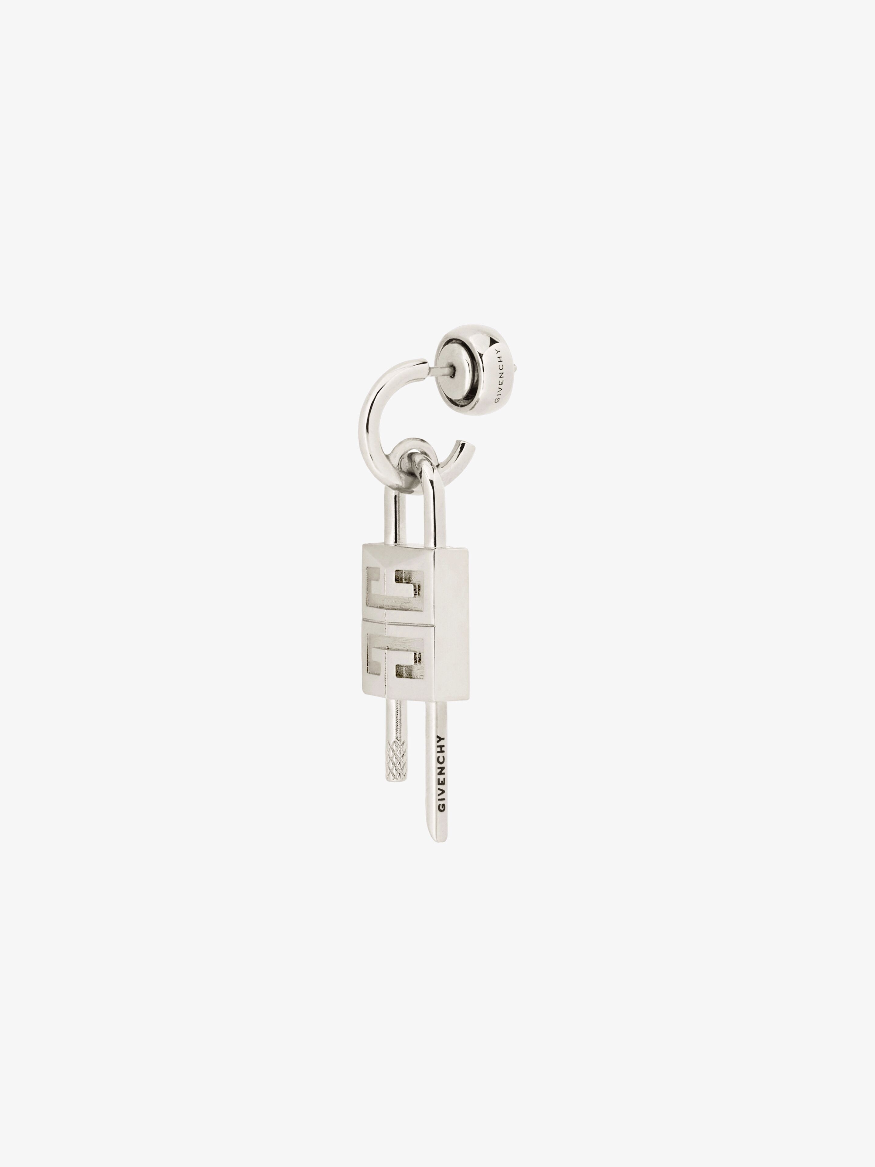 LOCK EARRING IN METAL - 3