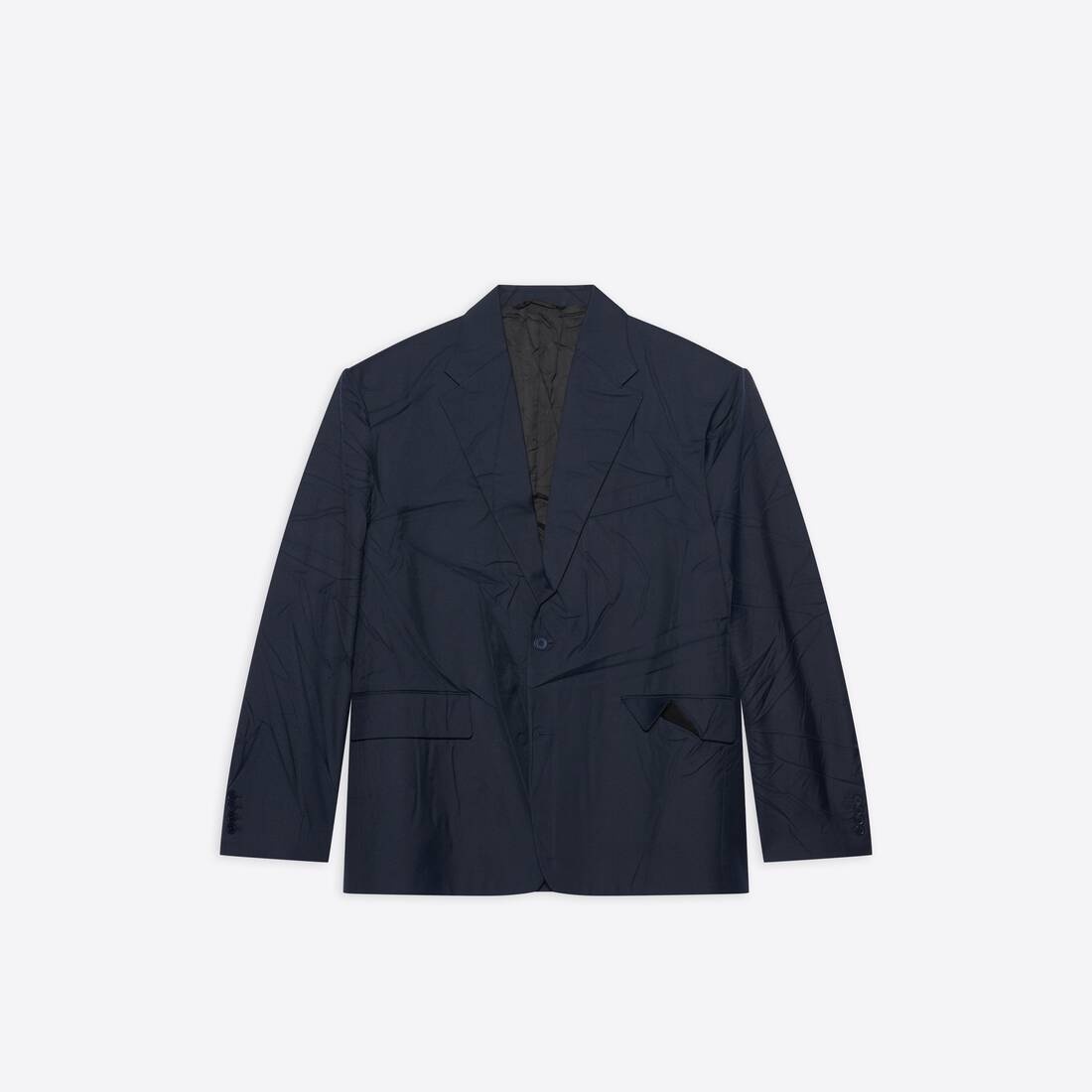 Men's Oversize Single Breasted Jacket in Blue - 1