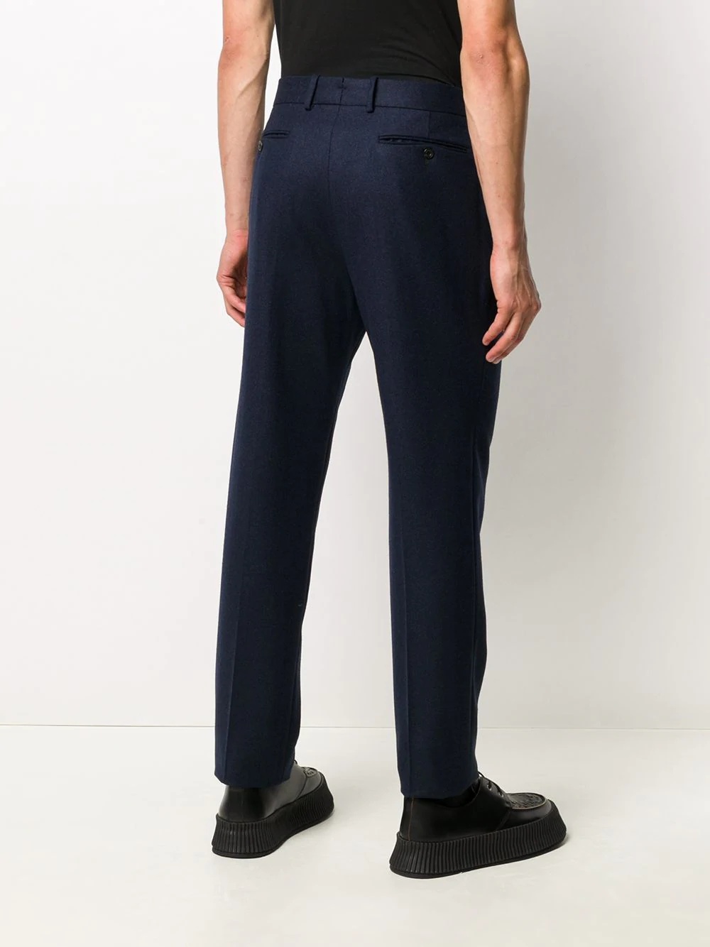 contrast silk stripe trousers - 4