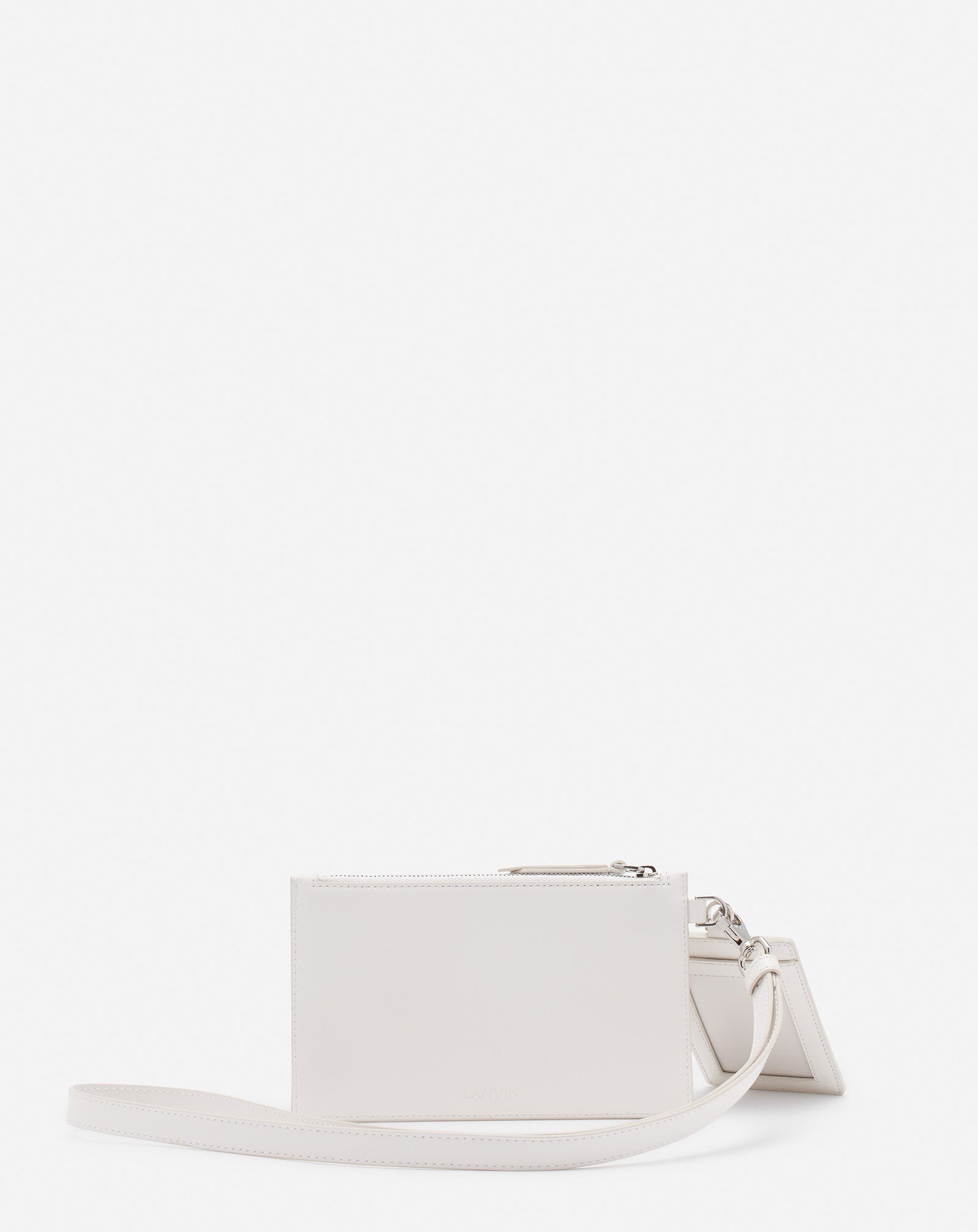 LANVIN X FUTURE LEATHER DOUBLE CLUTCH WITH EAGLE PRINT - 3