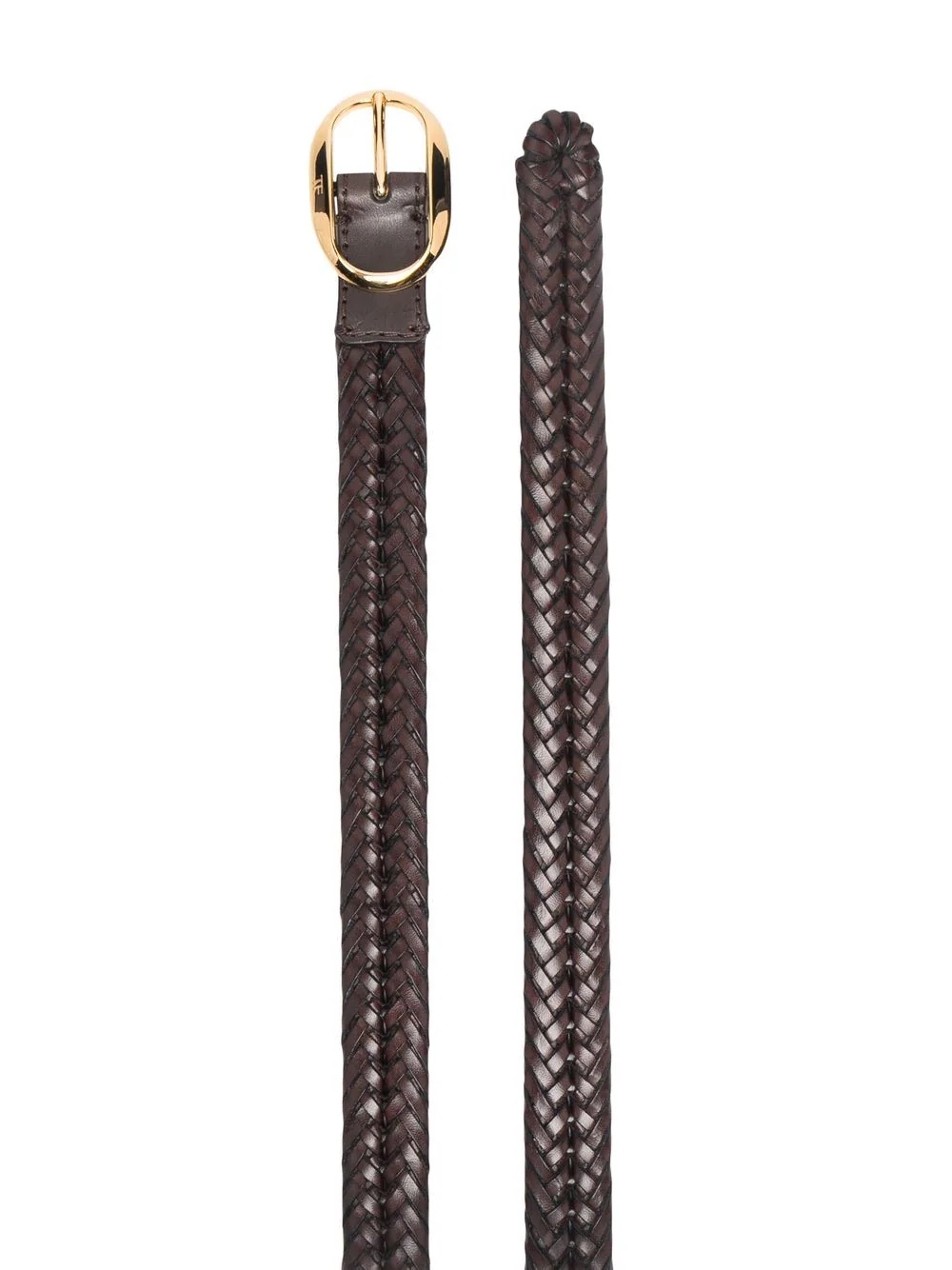 woven leather belt - 2