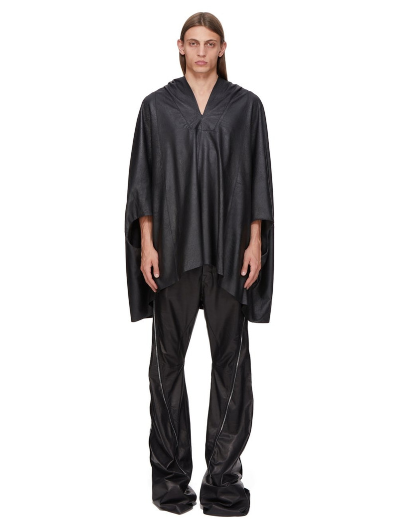 Black Hollywood Kaftan Leather Hoodie 7