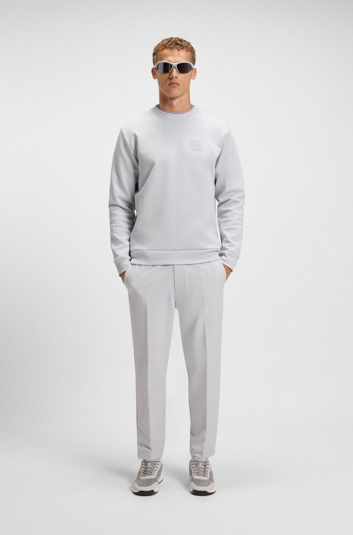 SWEATSHIRT WITH DROP-NEEDLE STITCHING - 4