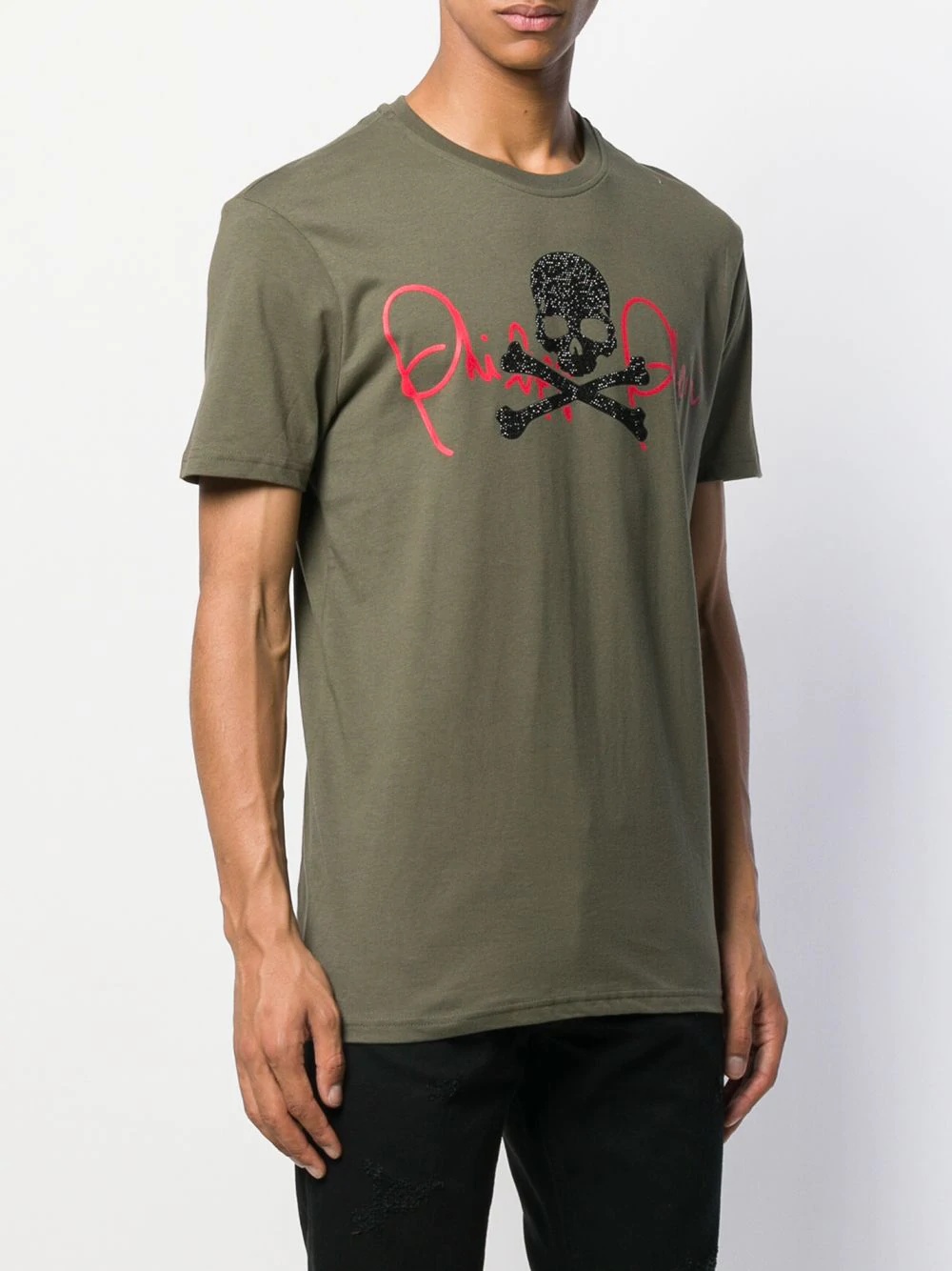 Signature embellished skull T-shirt - 3