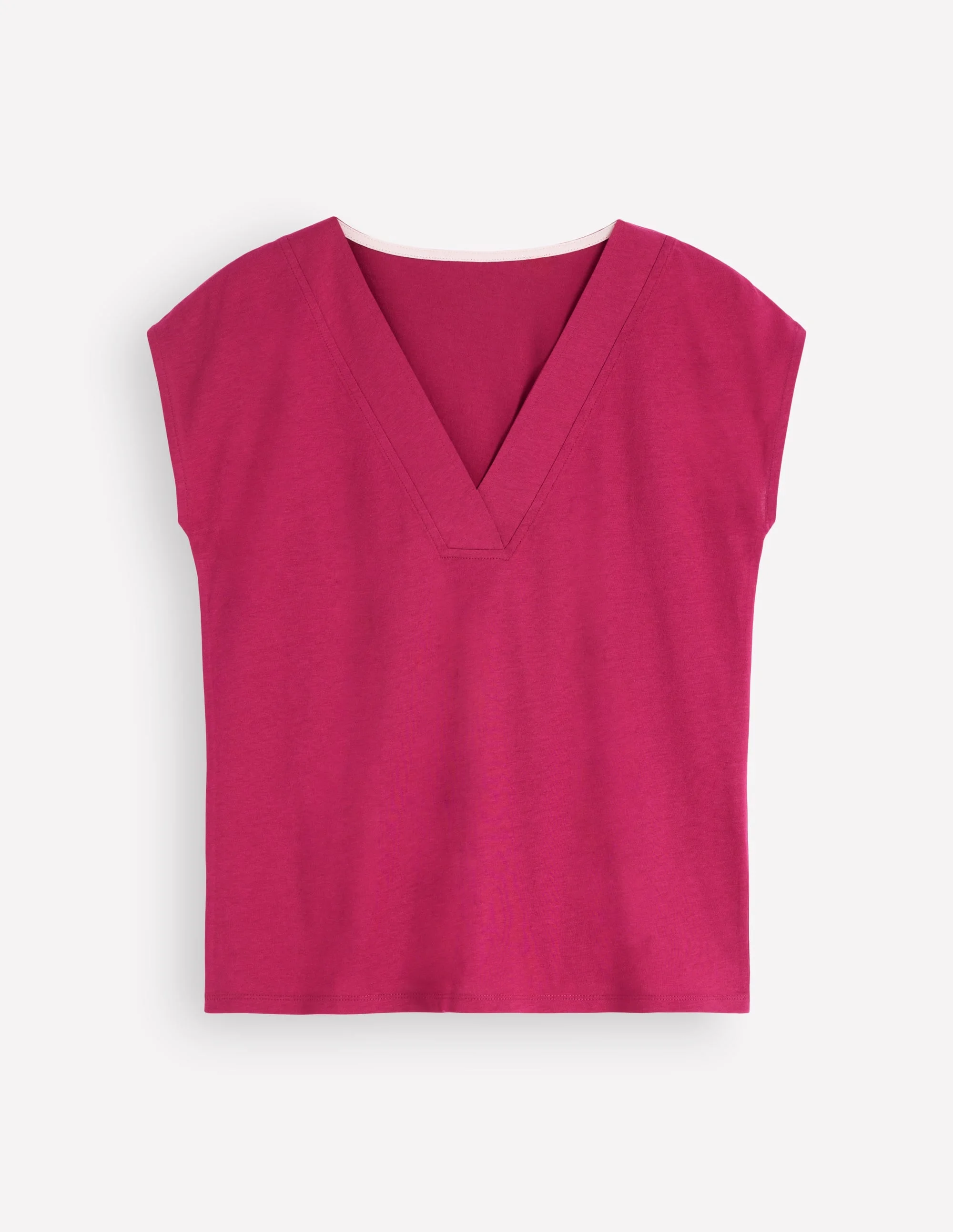 Imi Supersoft V-neck T-shirt-Beet Red - 1