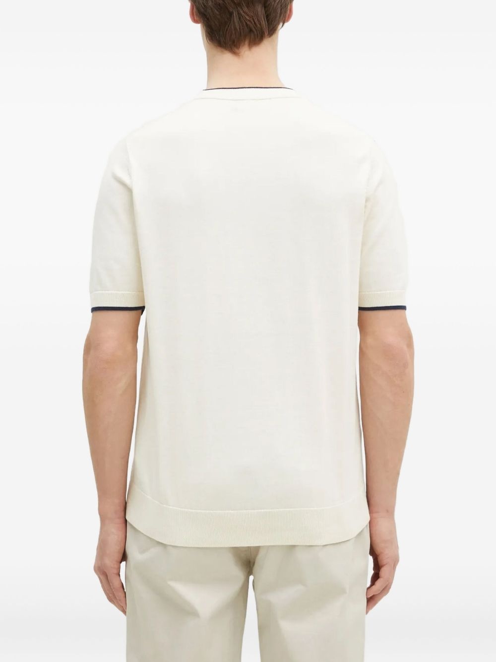 contrast-trim T-shirt - 4