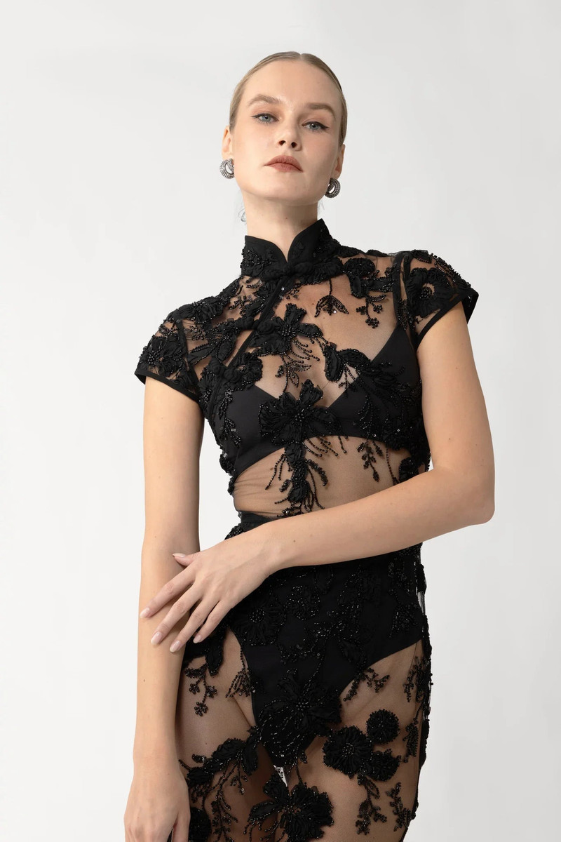 SAU LEE CHARLIZE MIDI DRESS outlook