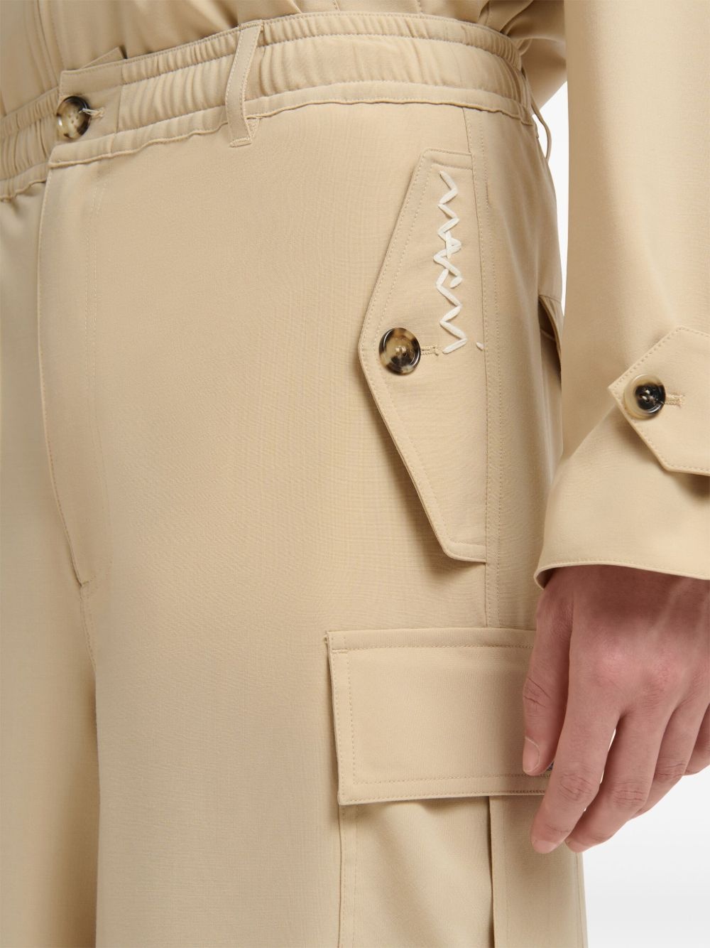draped cargo trousers - 5