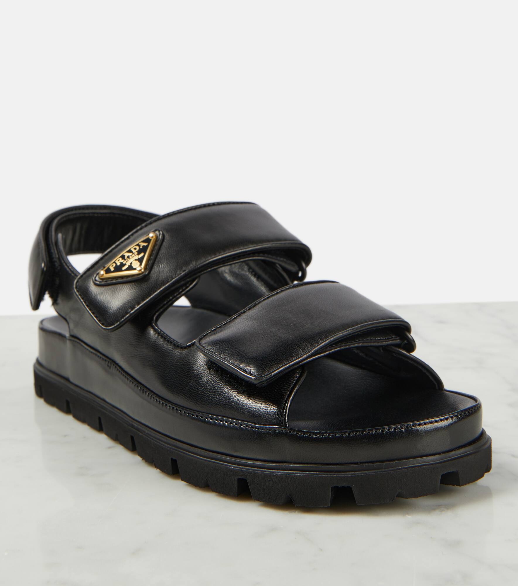 Quilted leather sandals - 6