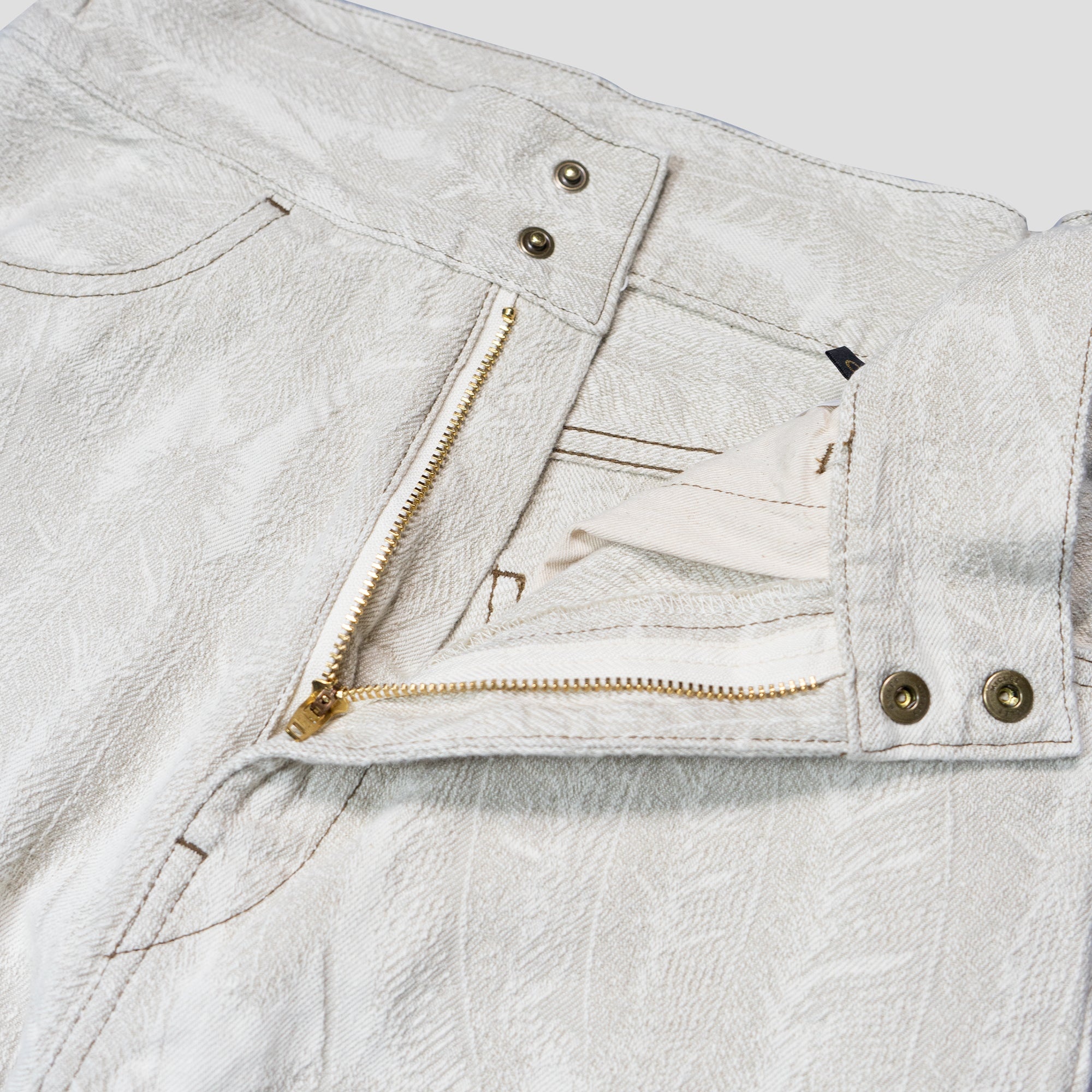 14oz FEATHER WHITE DENIM FLARE PANTS - 2