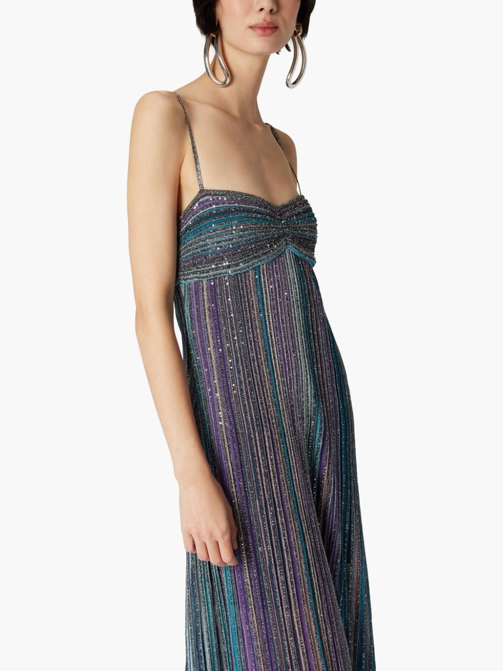 pleated lamÃ© long dress - 4