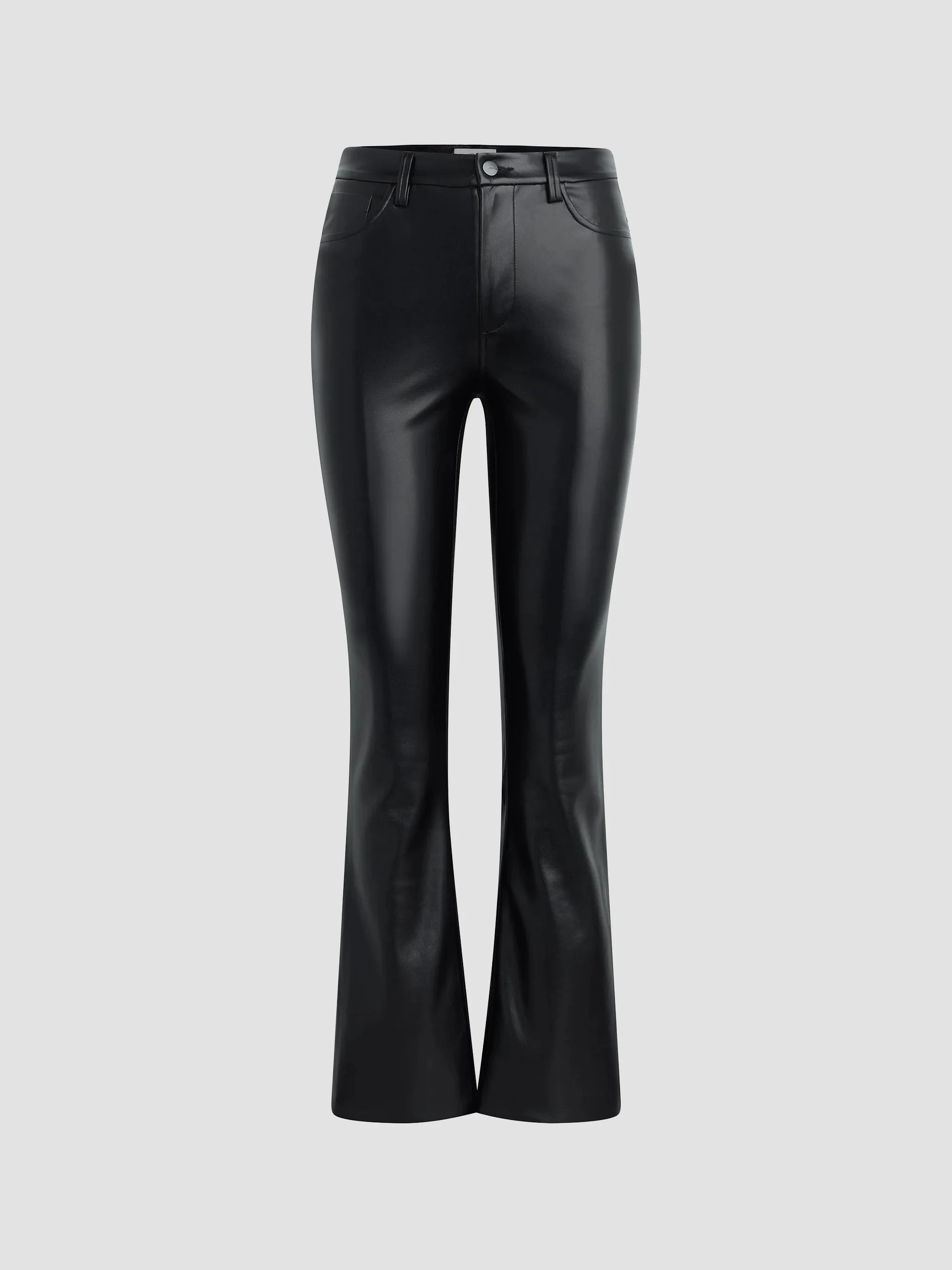 Women's Hi Honey Faux-Leather Bootcut Jeans - Black - 1