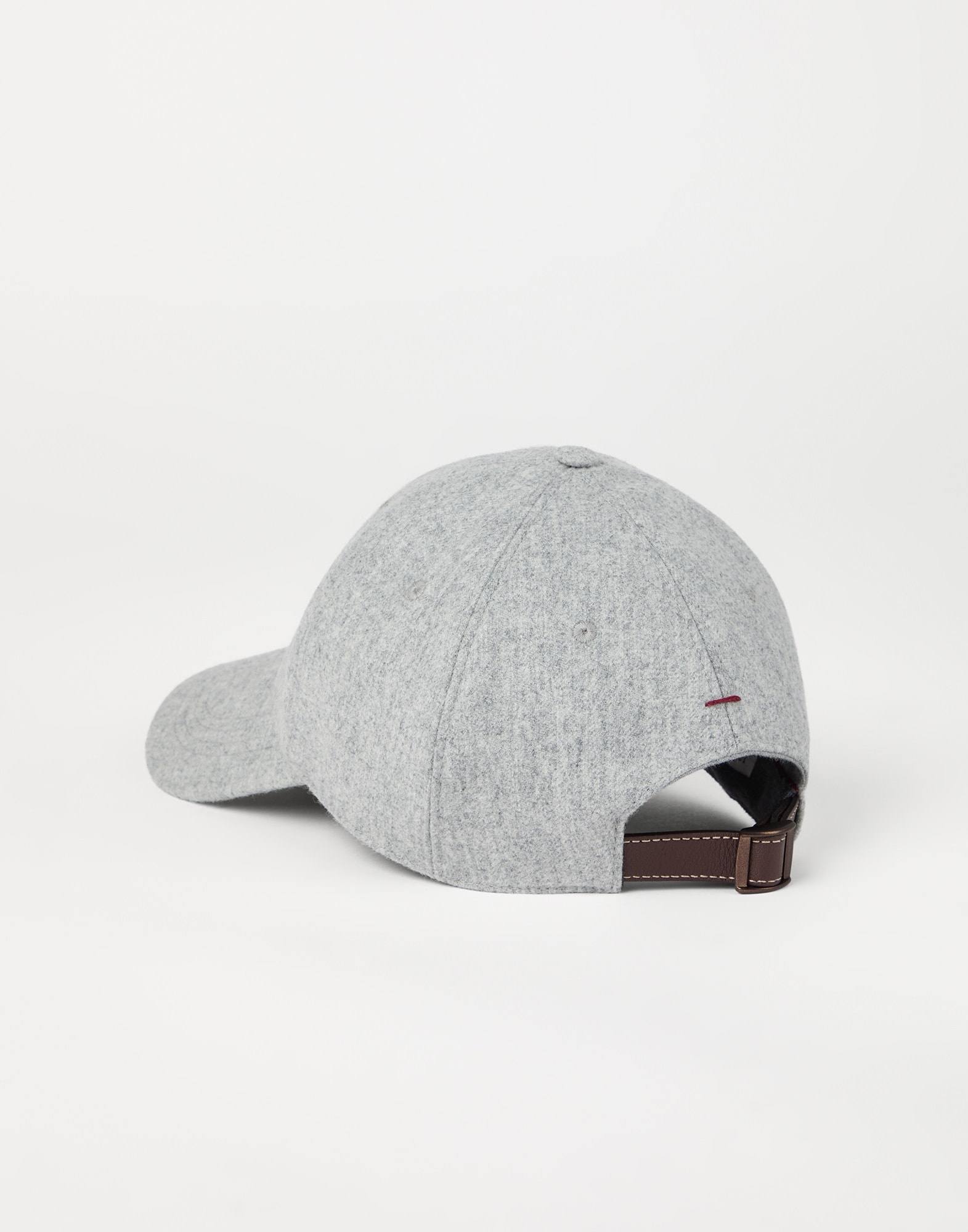 Virgin wool flannel baseball cap with embroidery - 2
