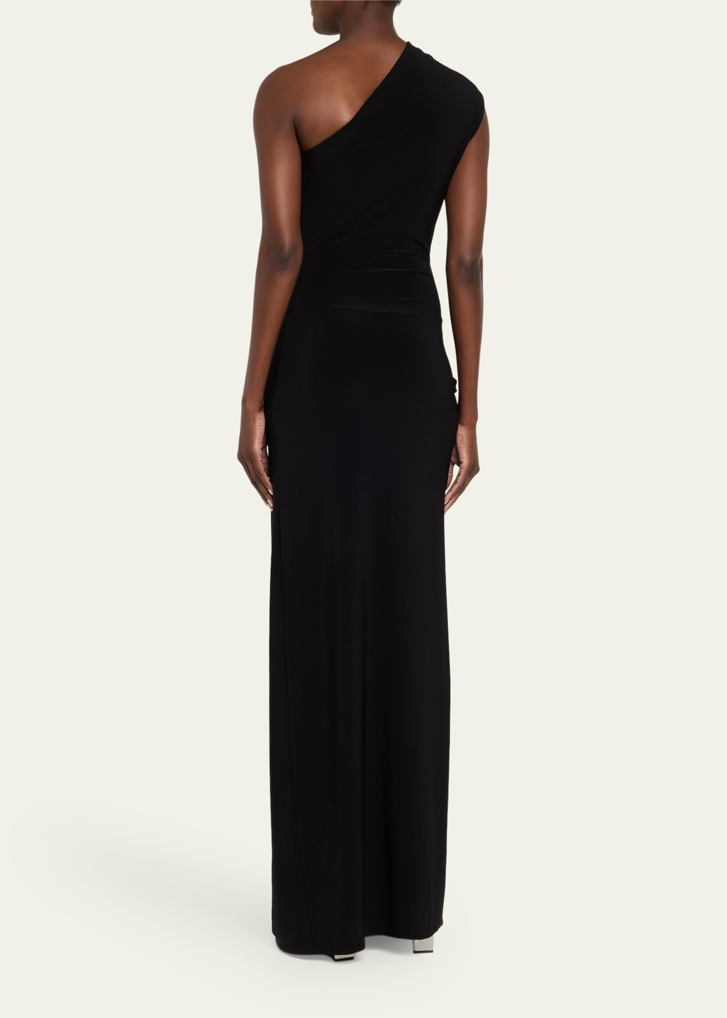 One-Shoulder Claw Slit Gown - 3