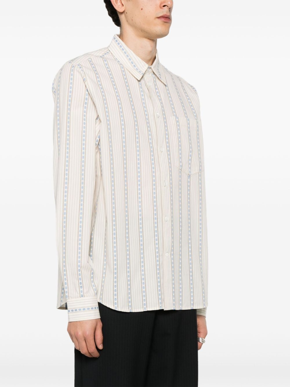 Aster floral-jacquard shirt - 3