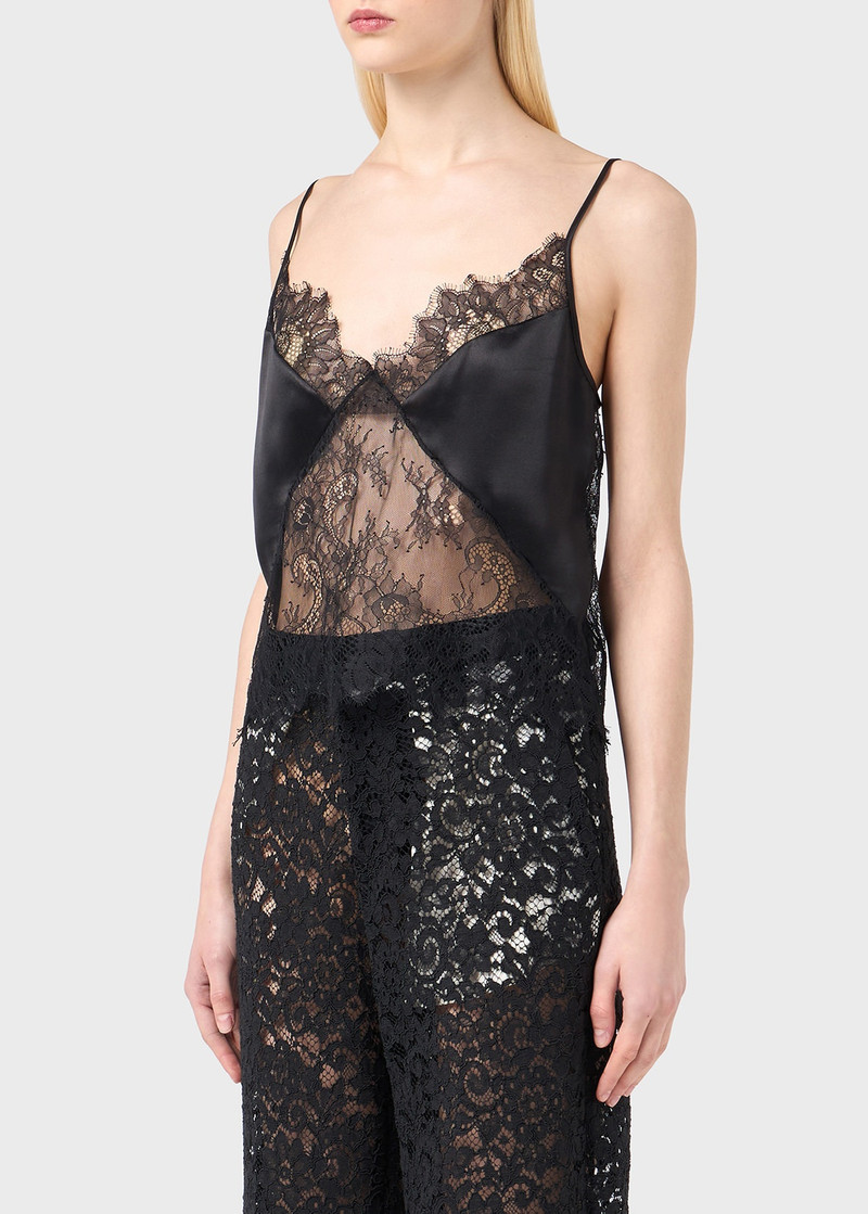 TOP IN SATIN AND CHANTILLY LACE 5