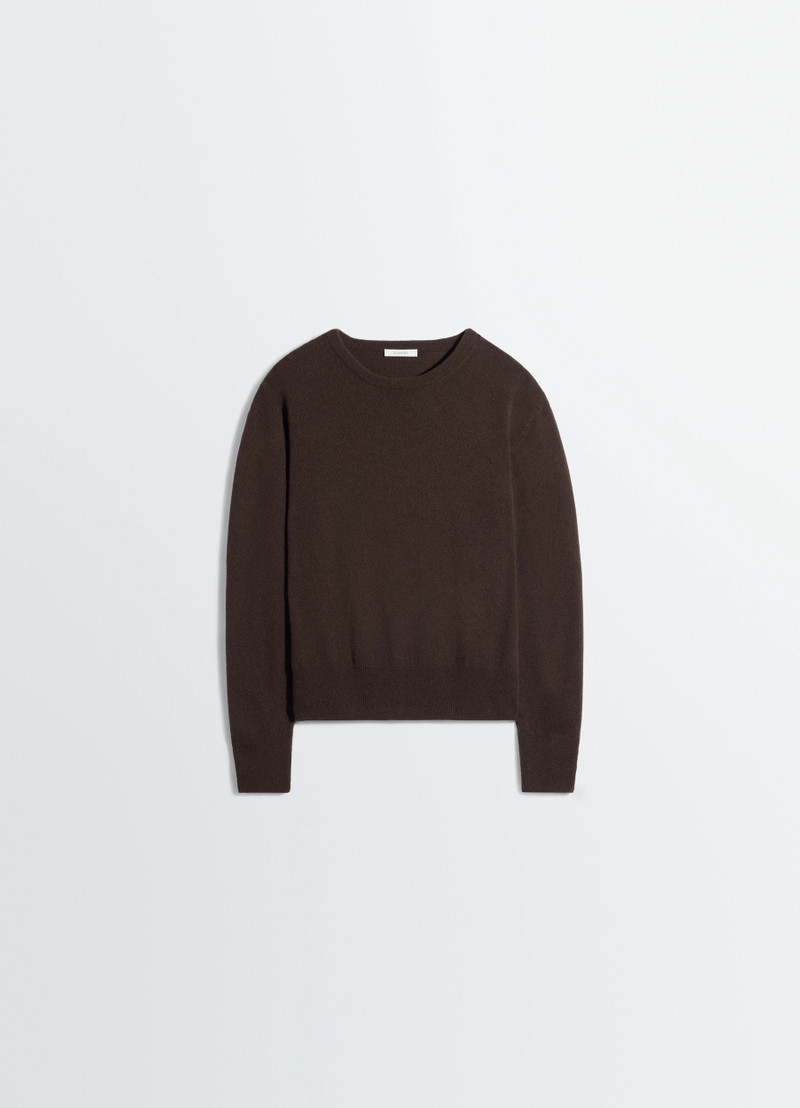 CREW NECK SWEATER IN CASHMERE WOOL - 1