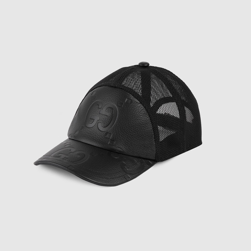 Jumbo GG leather baseball hat 1