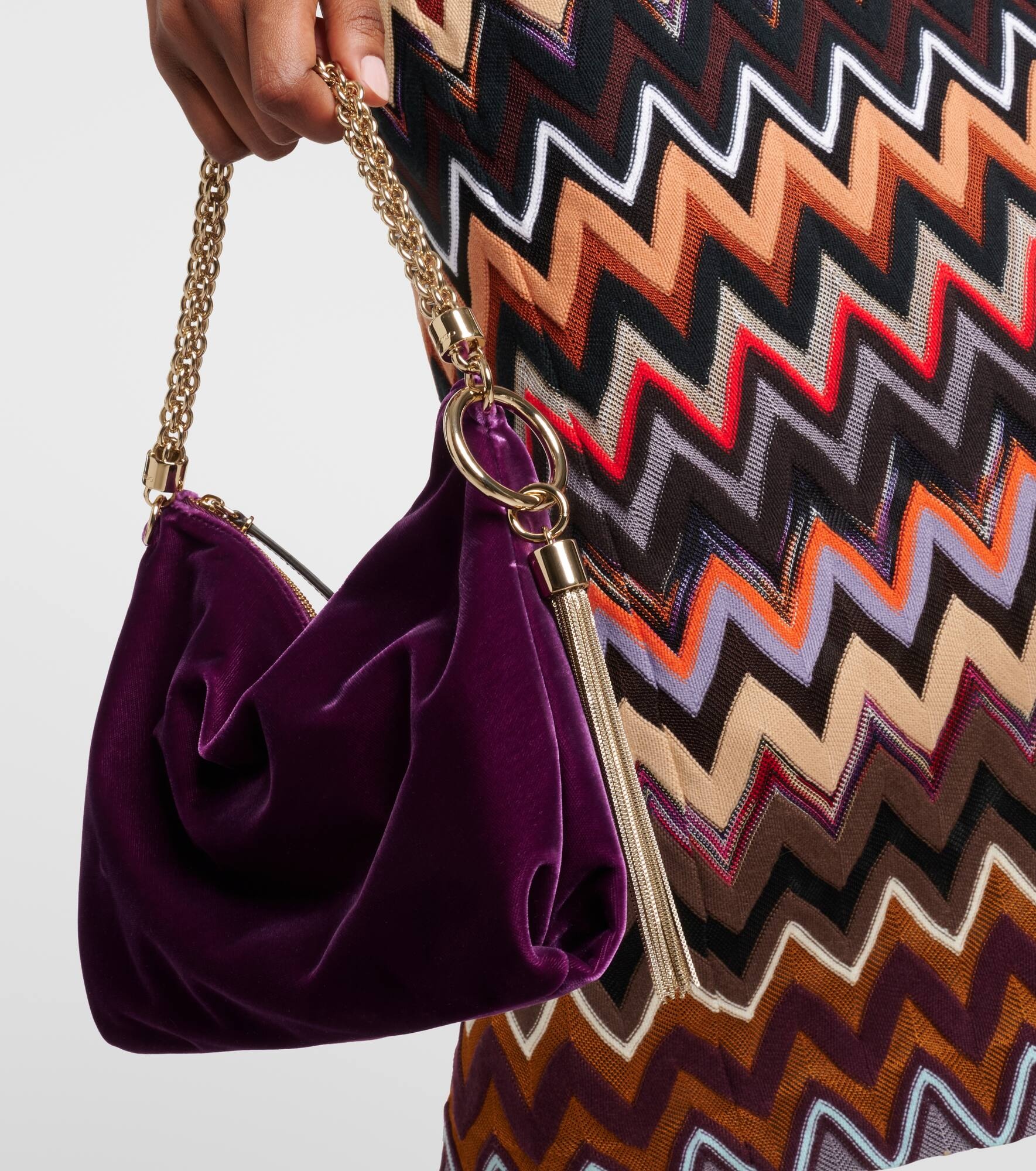 Callie Small velvet tote bag - 7