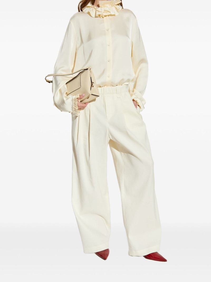 Jil Sander ruffled high-neck blouse outlook