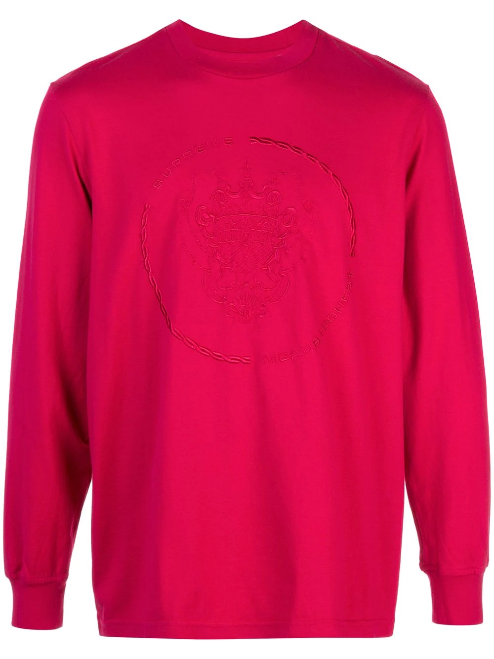 crest longsleeved T-shirt - 1