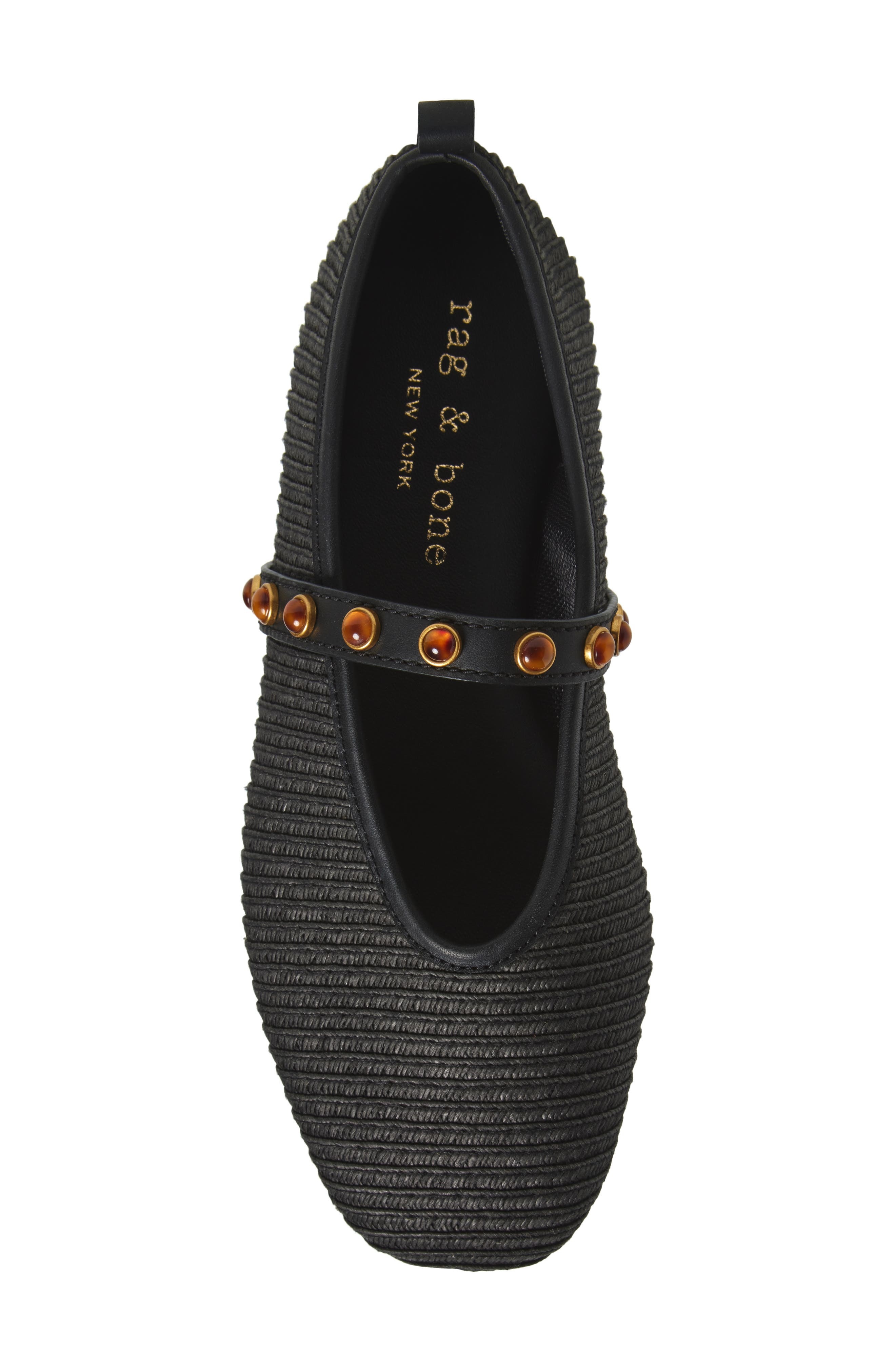 rag & bone Cabochon Spire Mary Jane Flat in Black at Nordstrom - 5