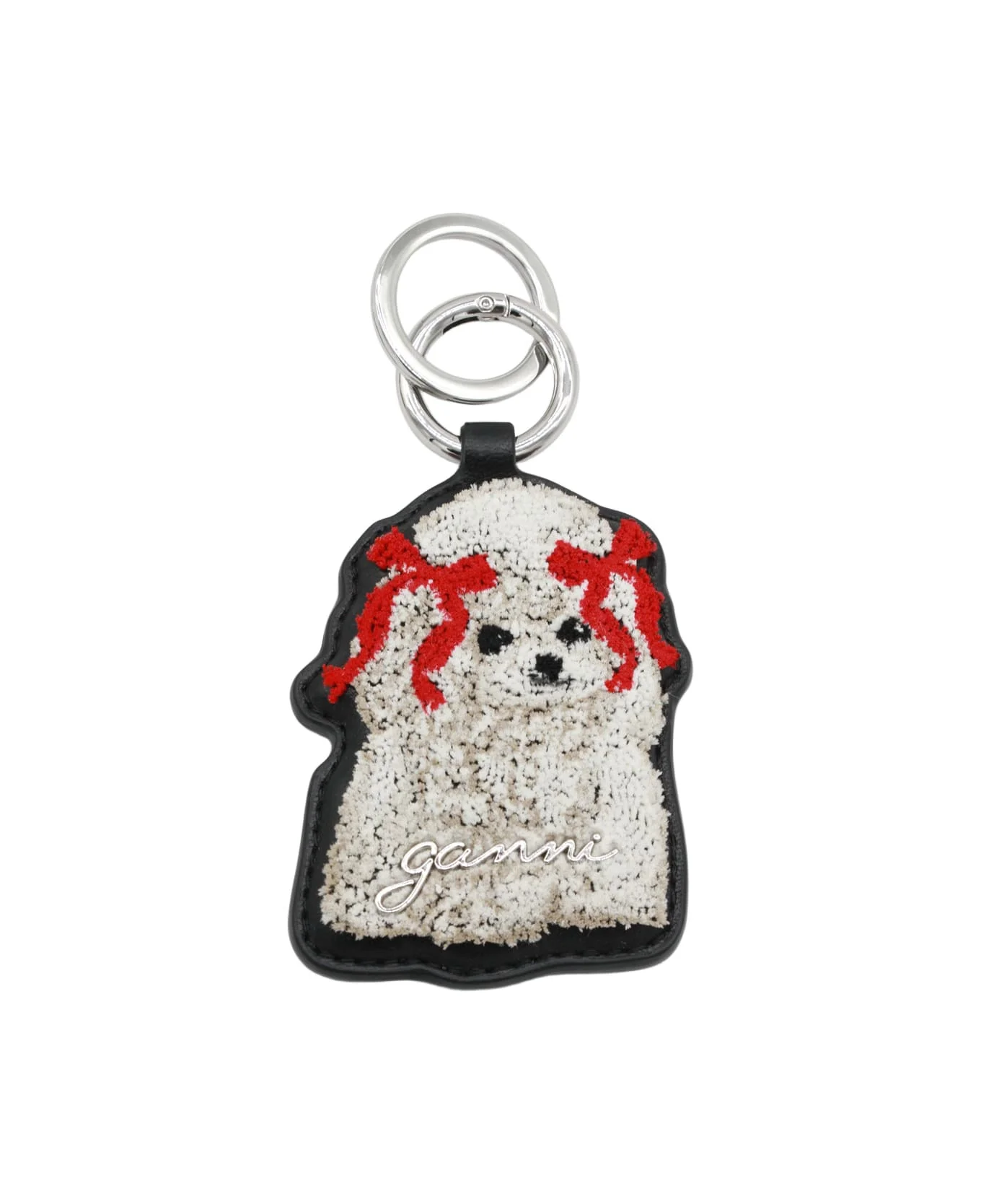 Black Leather Keyring - 1