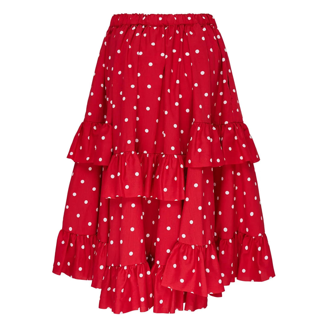 Polka Dot Midi Skirt - 1