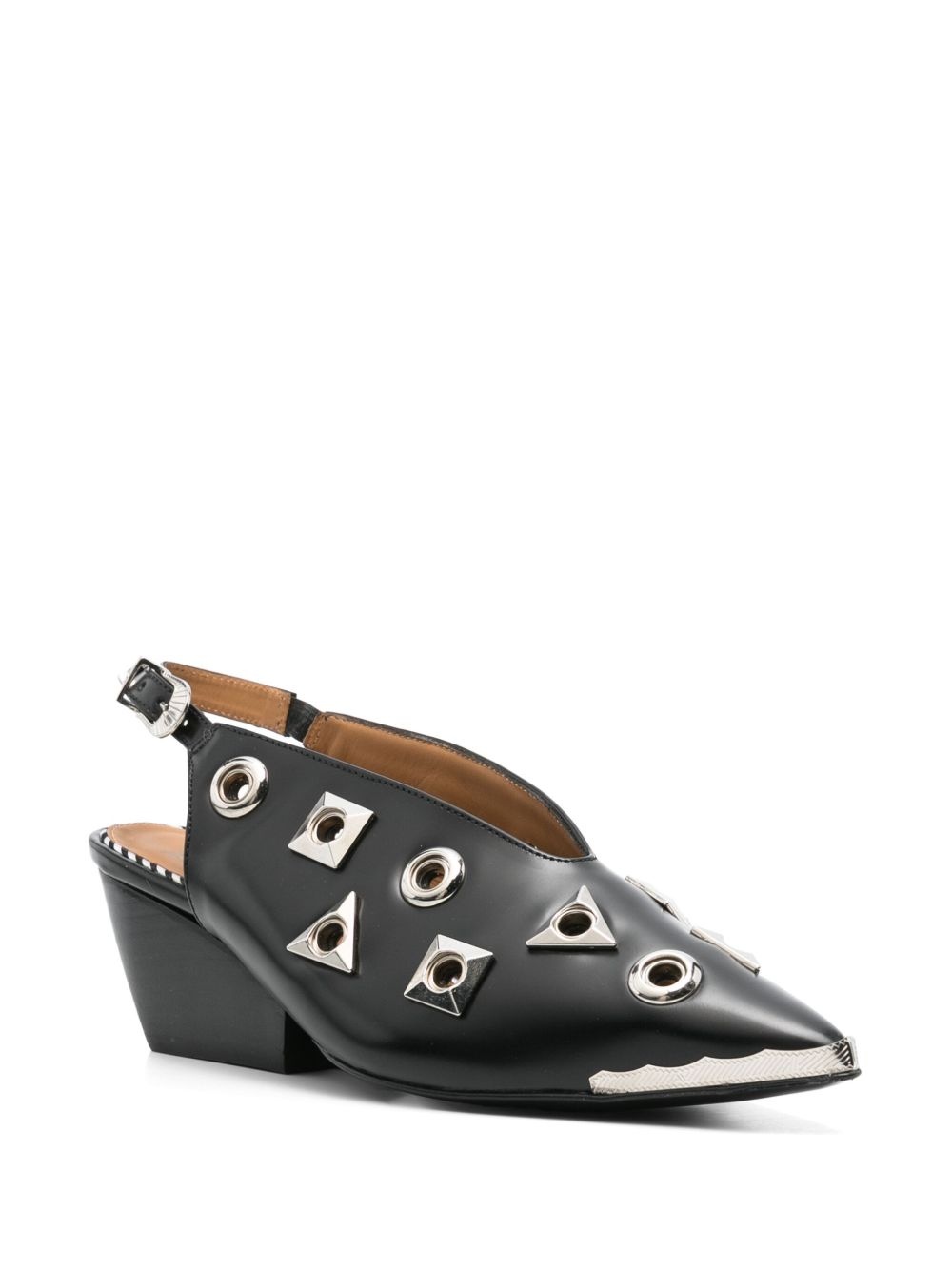 55mm stud-embellished slingback pumps - 2