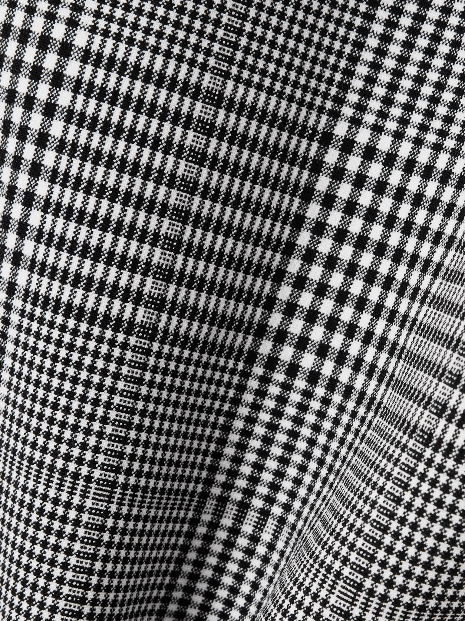 Prince of Wales checked tweed mini dress Black - 4