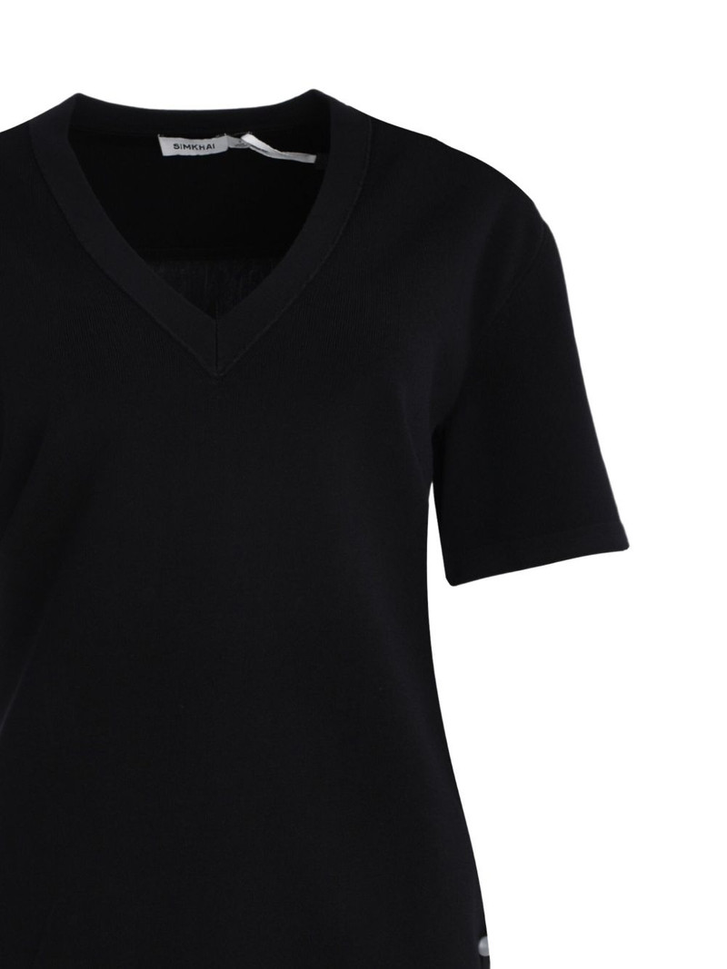 pleated V-neck blouses 3