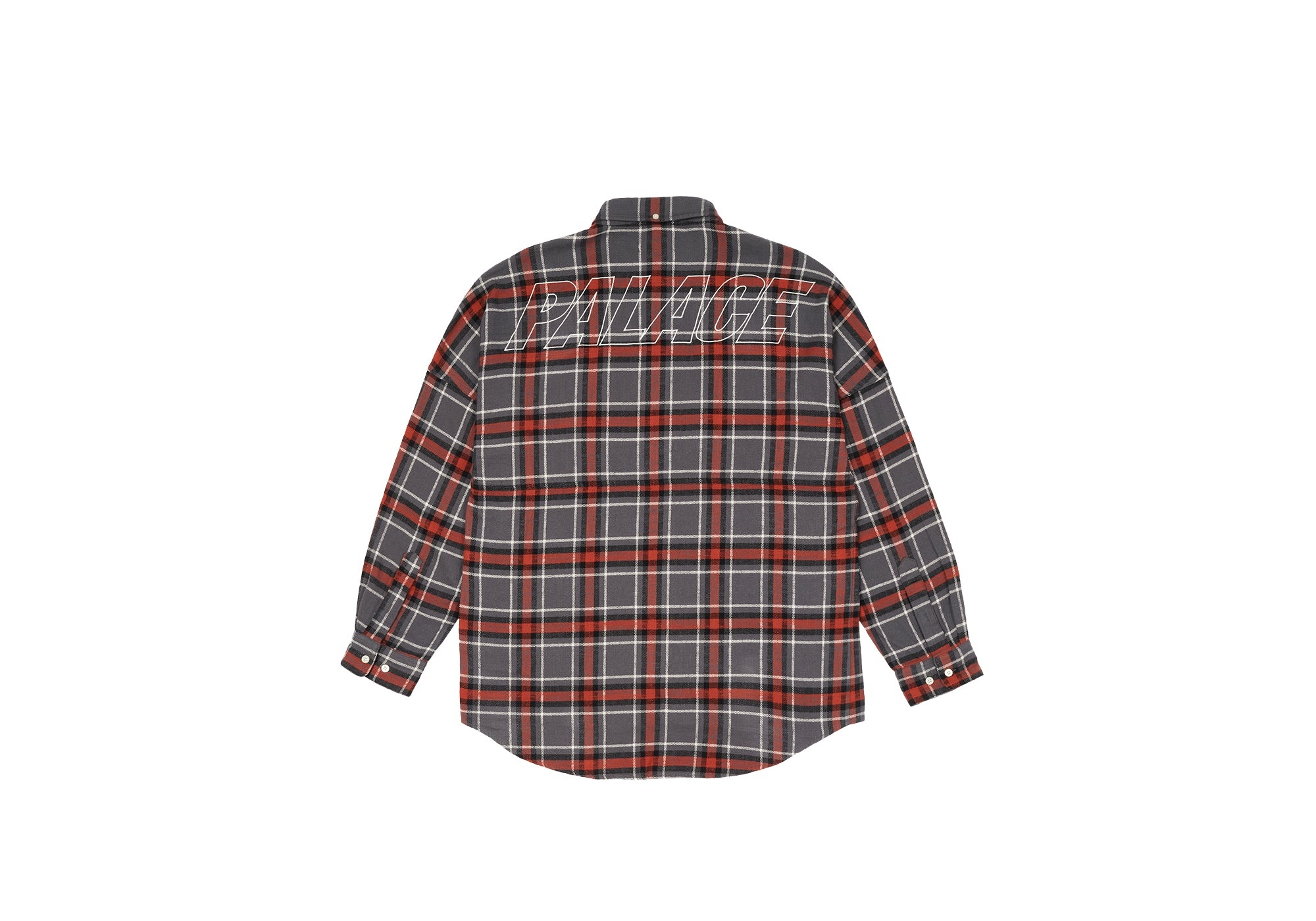FLANNEL DROP SHOULDER SHIRT GREY - 2