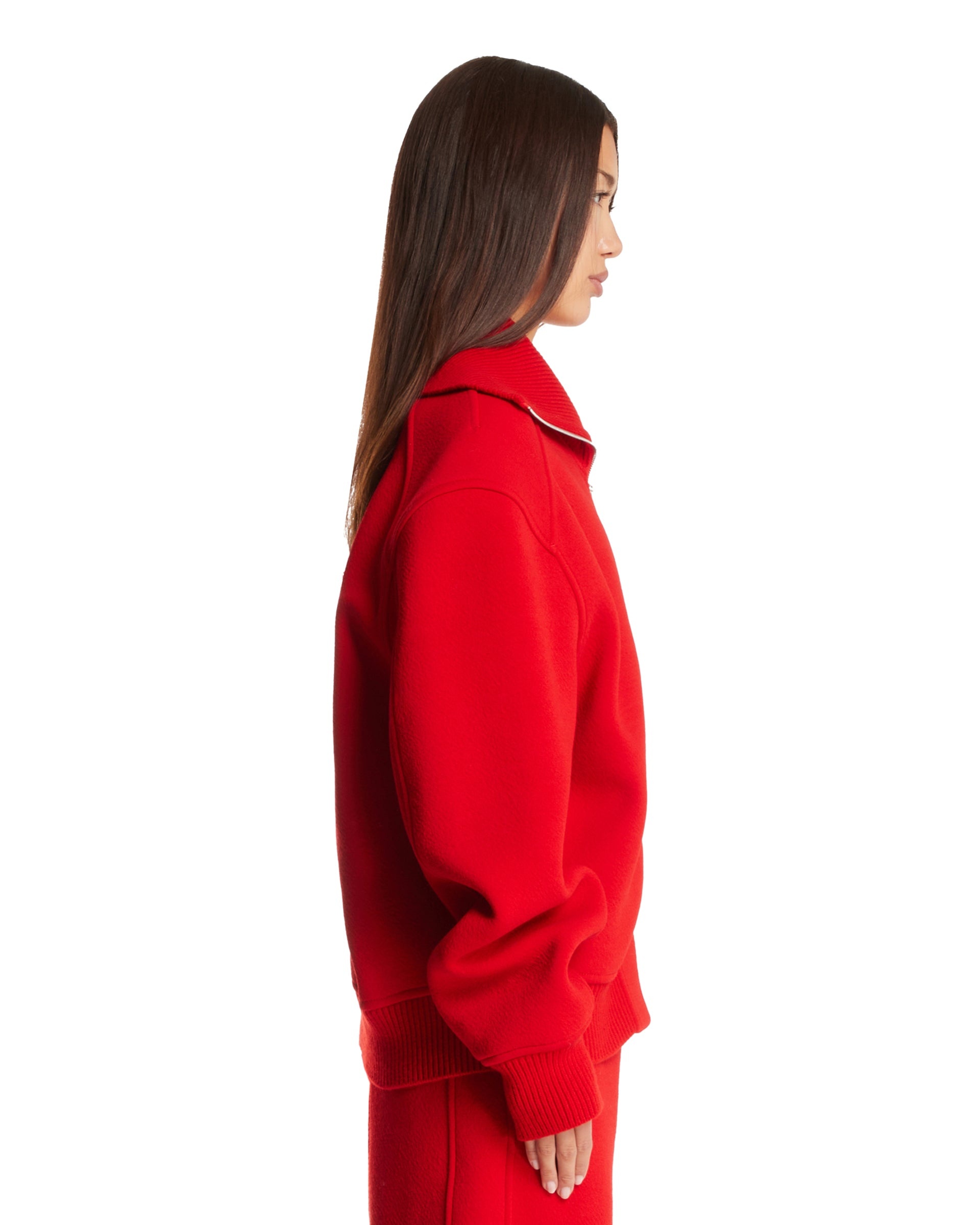Red Structured Jacket - 5