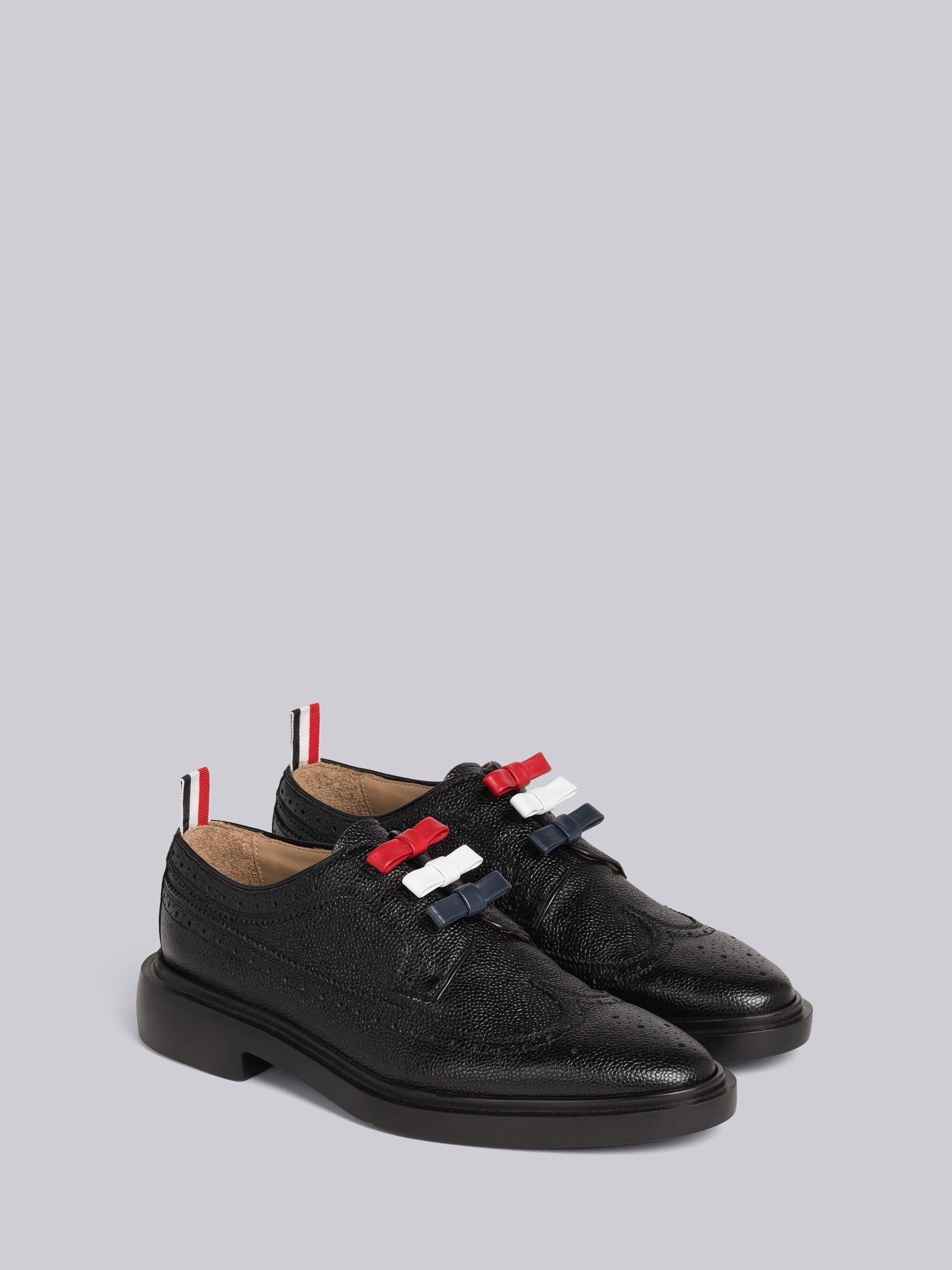 Pebble Grain 3-Bow Longwing Brogue - 3