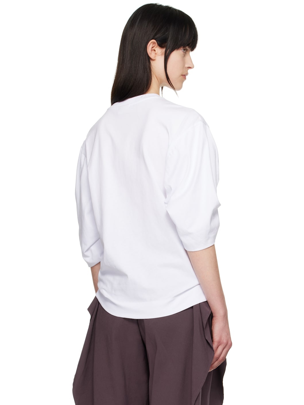 White Pleated T-shirt - 3
