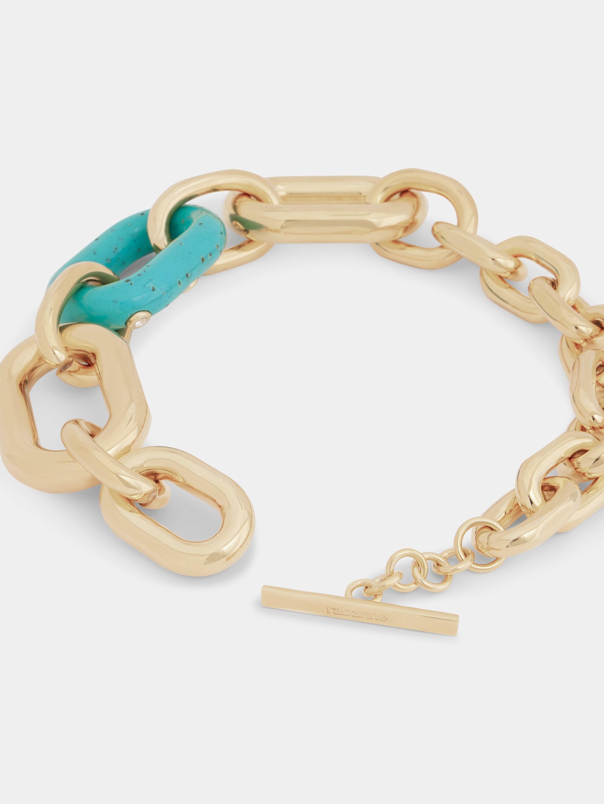 BLUE XL LINK OVERSIZED PALM SPRING NECKACE - 4