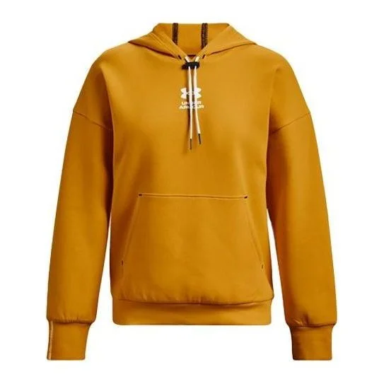 (WMNS) Under Armour Summit Logo Hoodie 'Yellow Gold' 1374466-588 - 1