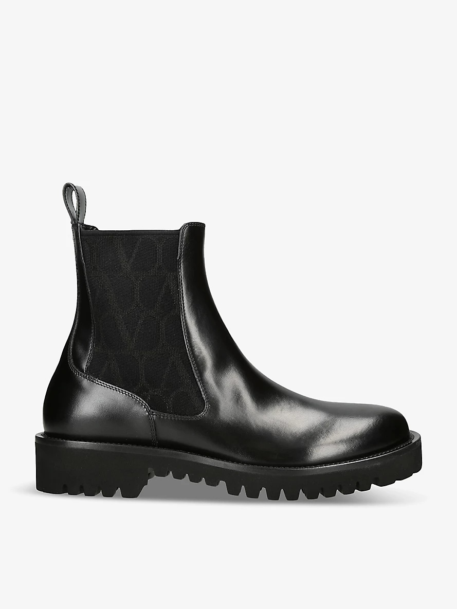 Beatle logo-print leather Chelsea boots - 1