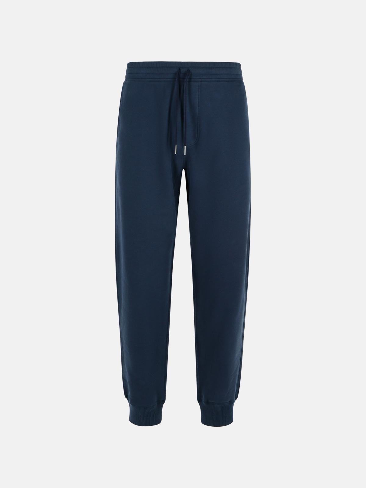 'TRAVEL' BLUE COTTON PANTS - 1